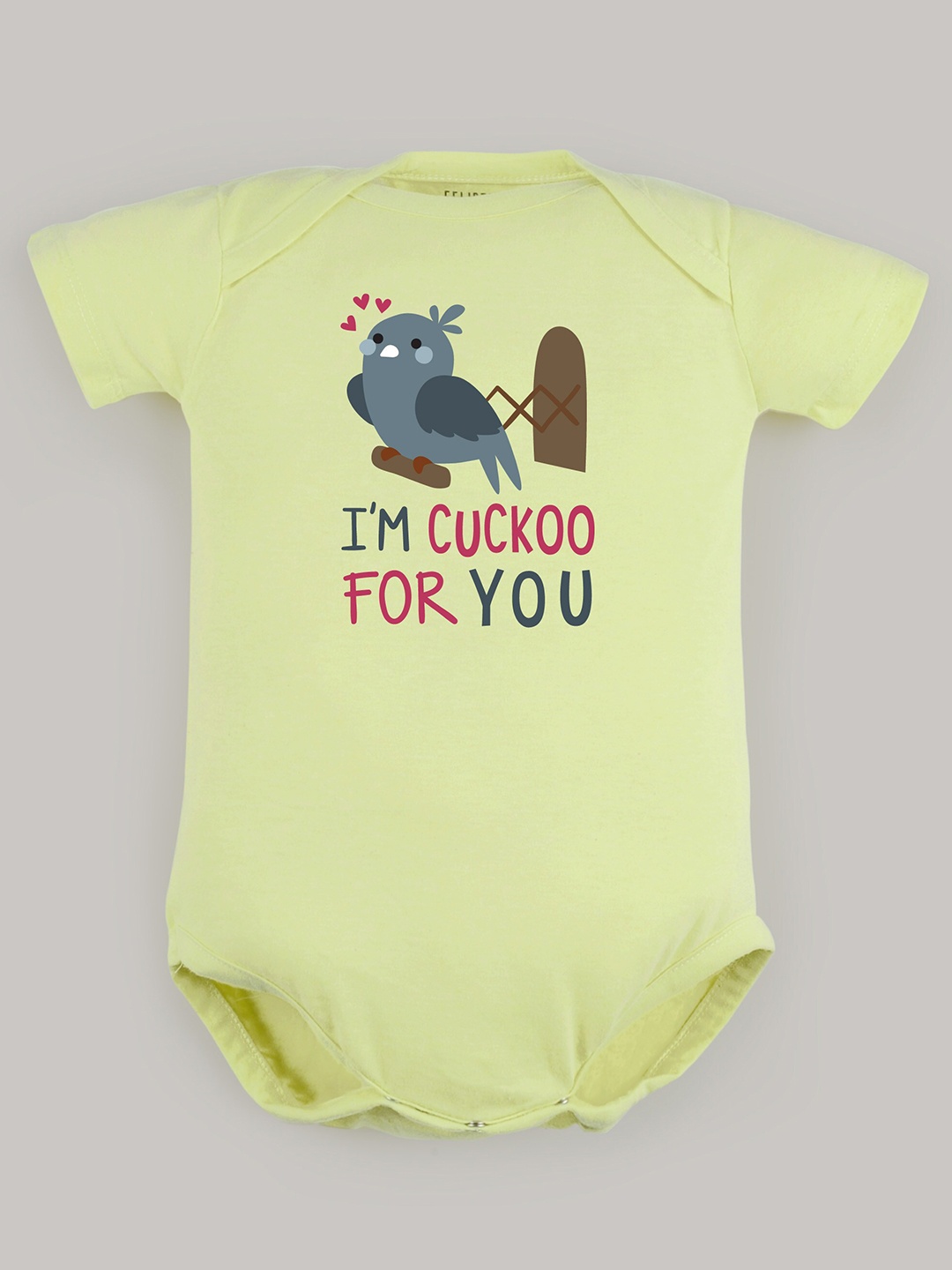 

FFLIRTYGO Infants Typography Printed Cotton Bodysuit, Green