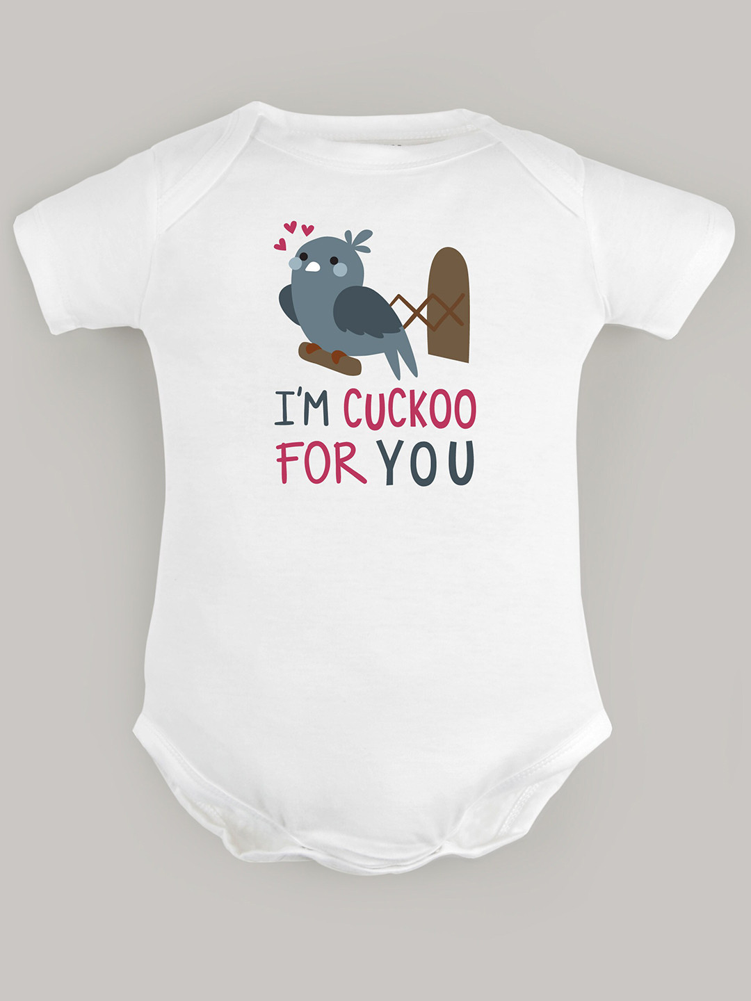 

FFLIRTYGO Infants Valentine's Day Special Printed Pure Cotton Bodysuit, White