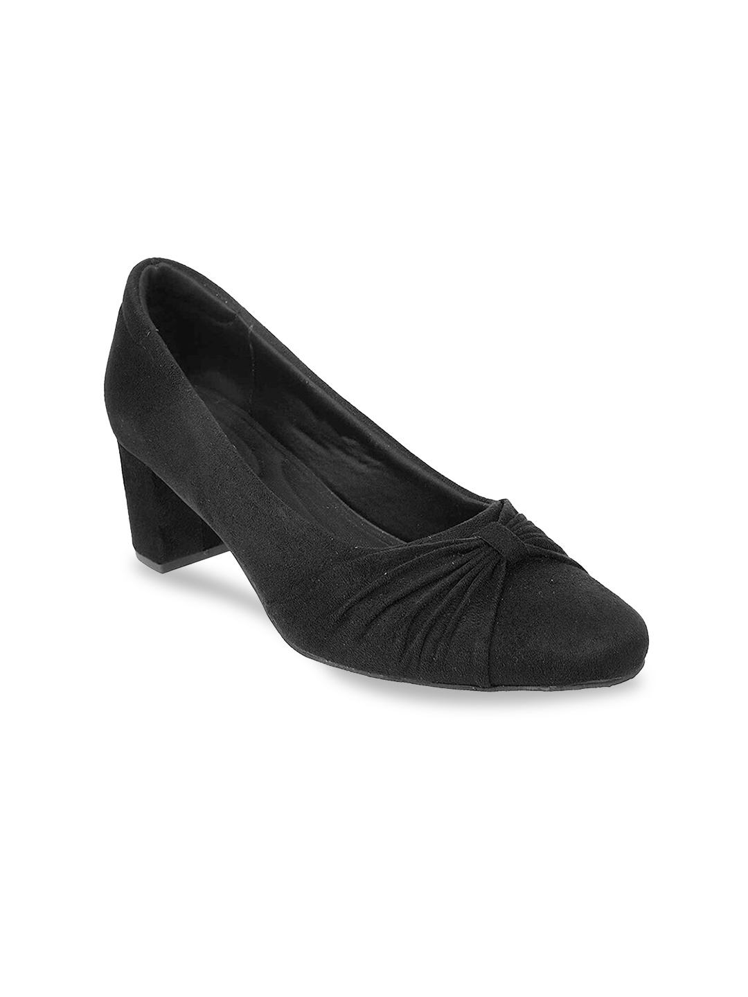

Metro Textured Block Heeled Pumps, Black