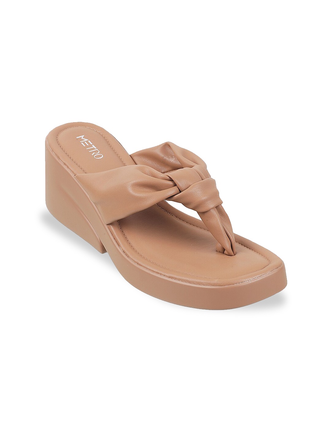 

Metro Open Toe Wedge Heels, Tan
