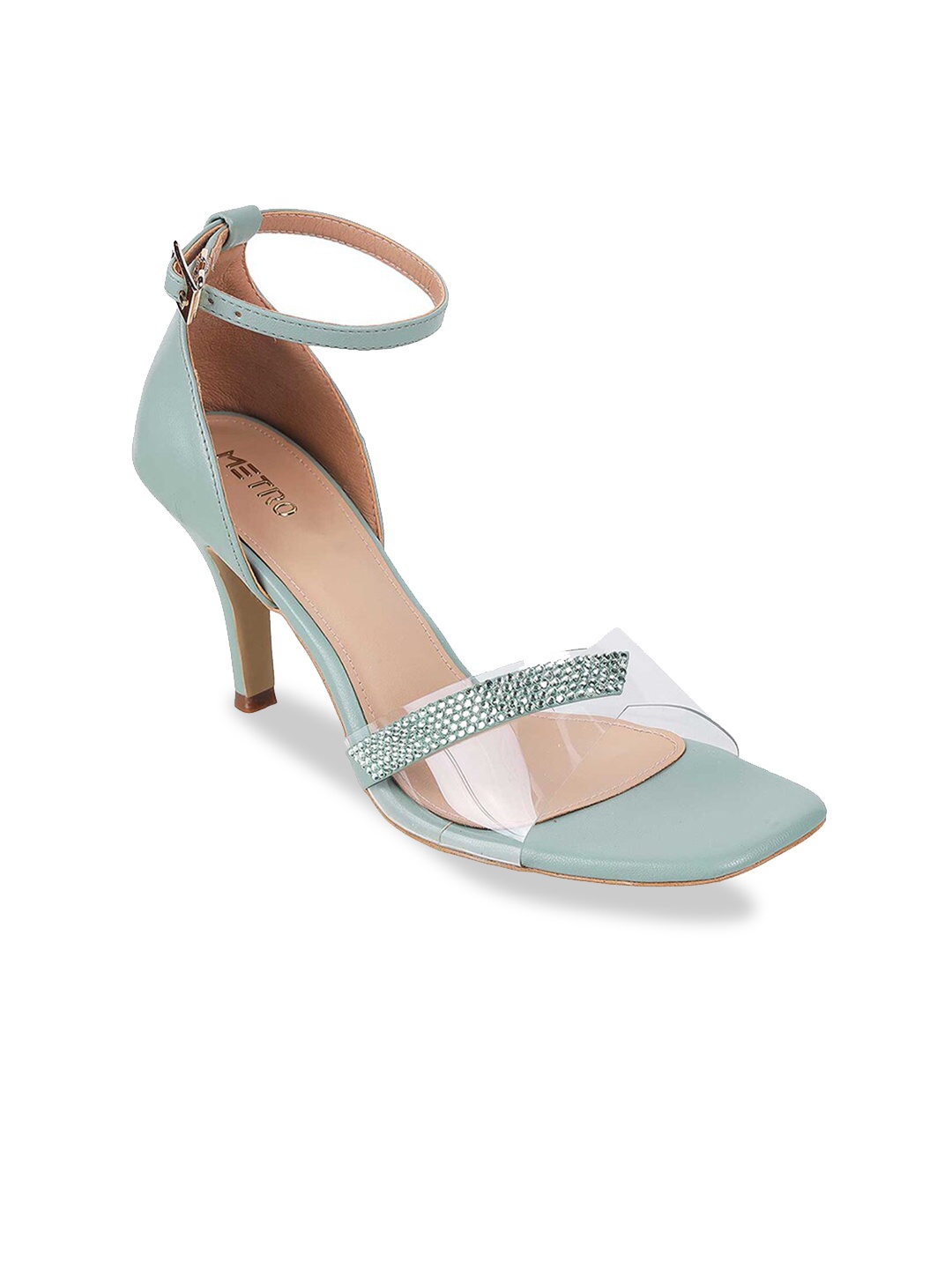 

Metro Embellished Detail Slim Heels, Green