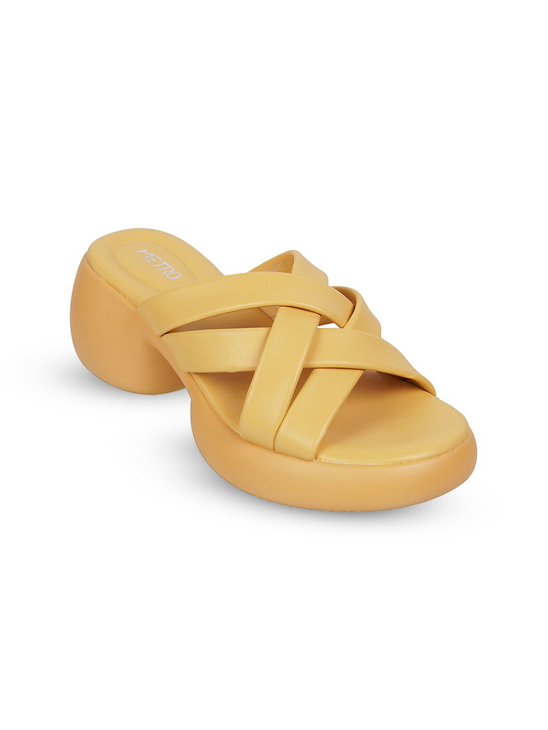 

Metro Open Toe Platform Heels, Yellow