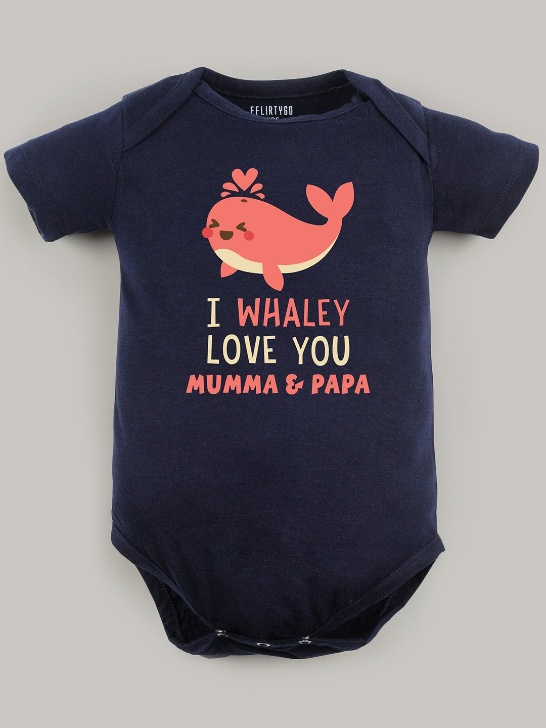 

FFLIRTYGO Infants Graphic Printed Pure Cotton Bodysuit, Blue