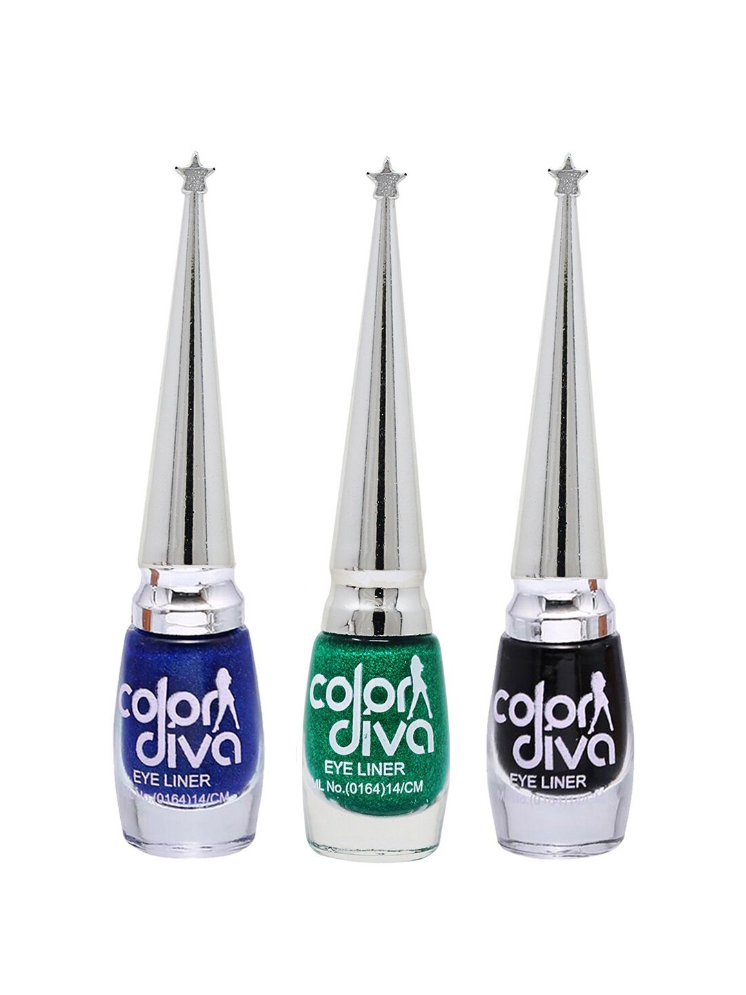 

Adbeni Set Of 3 Shimmer Long Lasting Liquid Eyeliner - 6ml Each - Blue-Green-Black