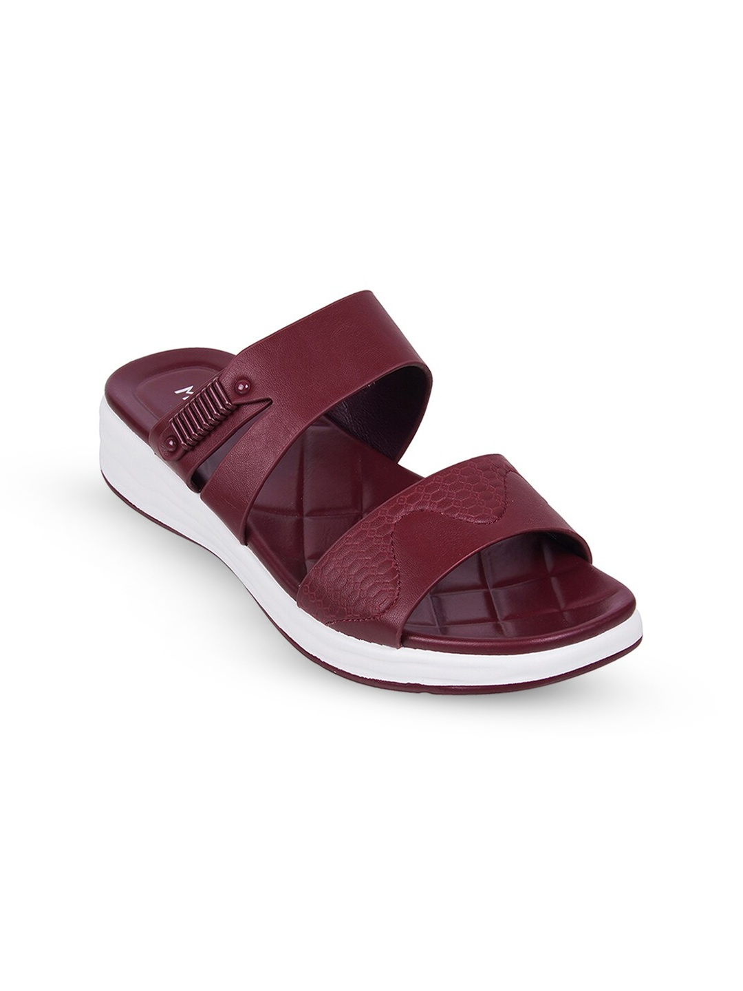 

Metro Textured Open Toe Flats, Red