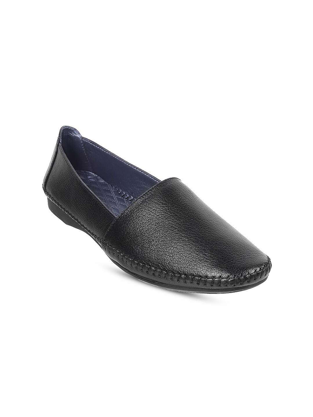 

Metro Textured Round Toe Ballerinas Flats, Black