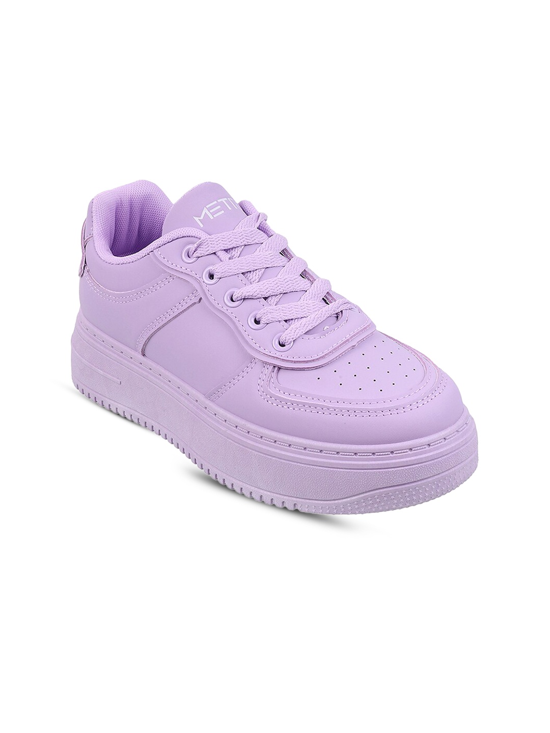 

Metro Women Perforations Lace Up Sneakers, Purple
