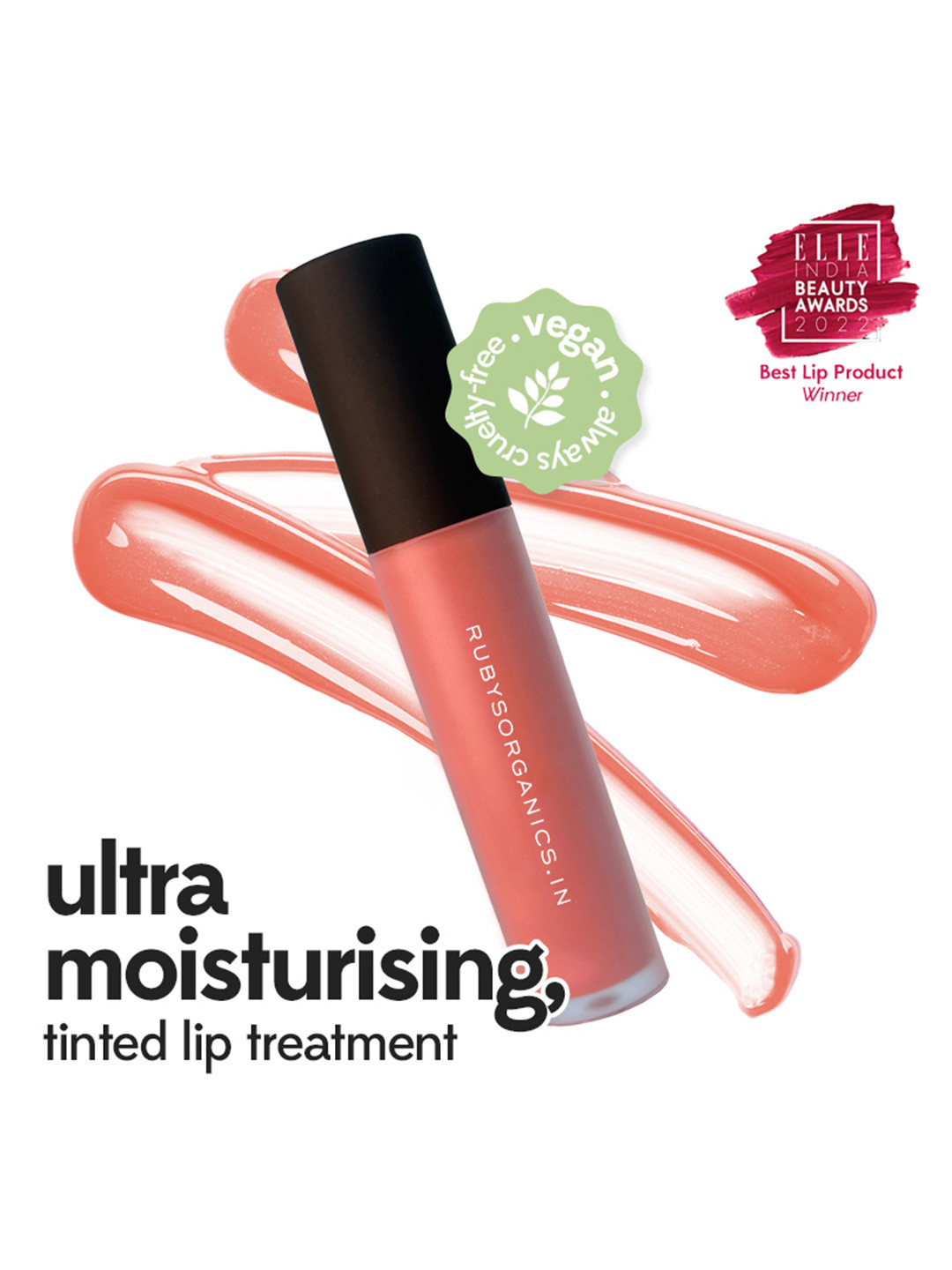 

Ruby's Organics Hydrating & Nourishing Lip Oil Gloss with Almond Oil 6.5ml - Pumpkin Spice, Peach