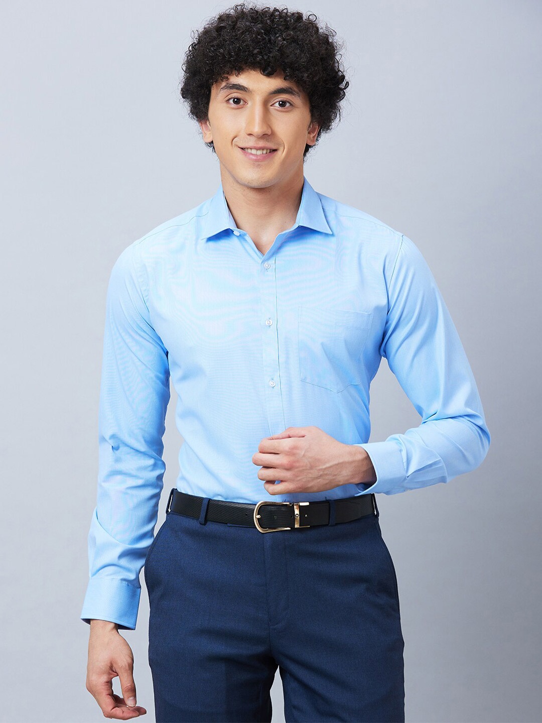 

Park Avenue Slim Fit Long Sleeves Formal Shirt, Blue