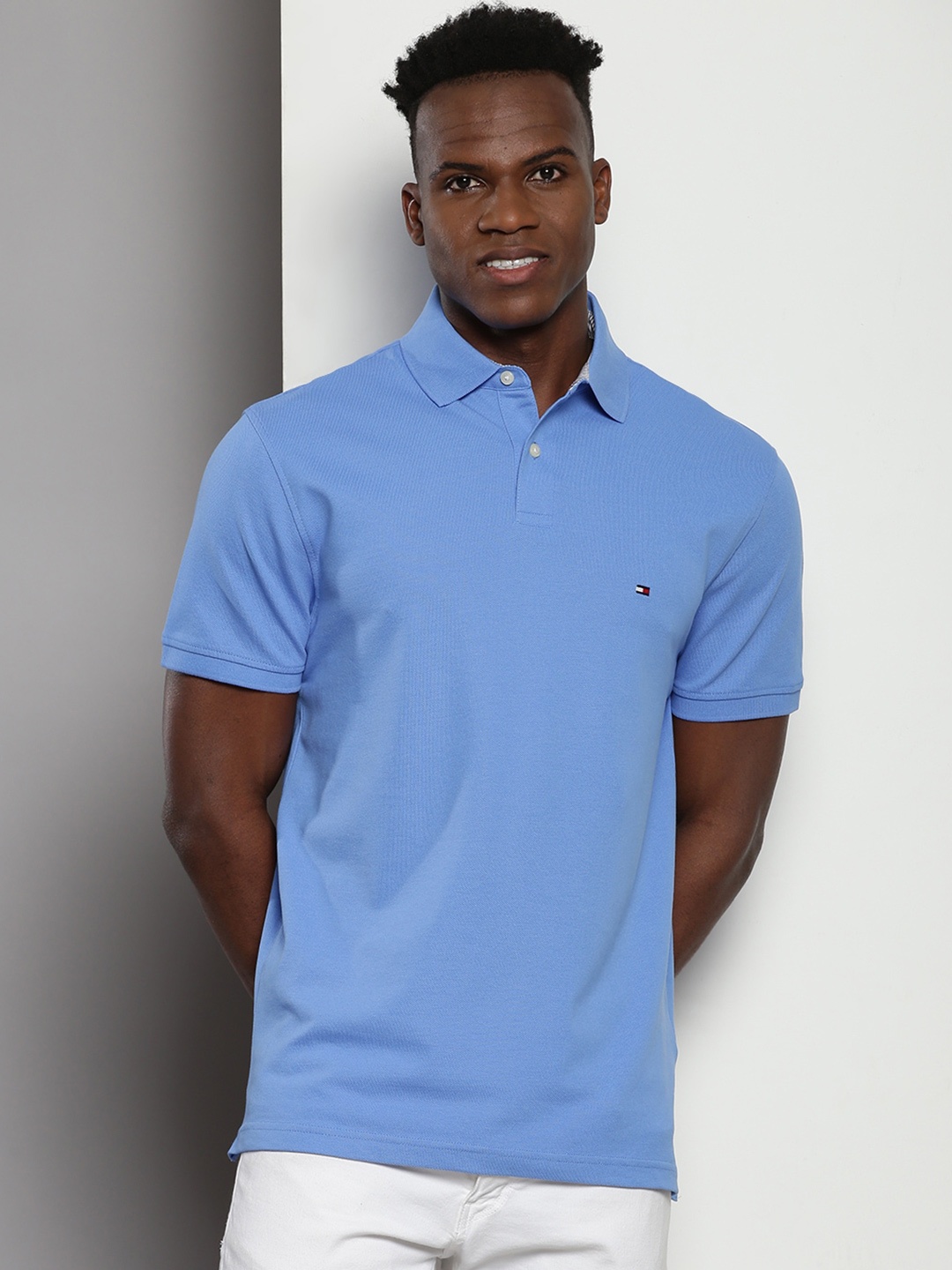 

Tommy Hilfiger Polo Collar Cotton Regular Fit T-shirt, Blue