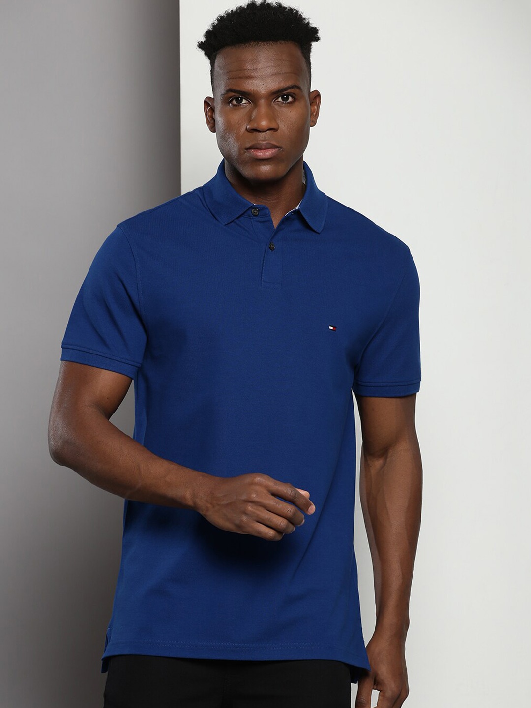

Tommy Hilfiger Polo Collar Cotton T-shirt, Blue