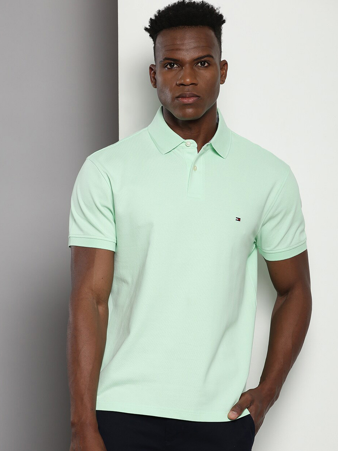 

Tommy Hilfiger Polo Collar Cotton T-shirt, Green