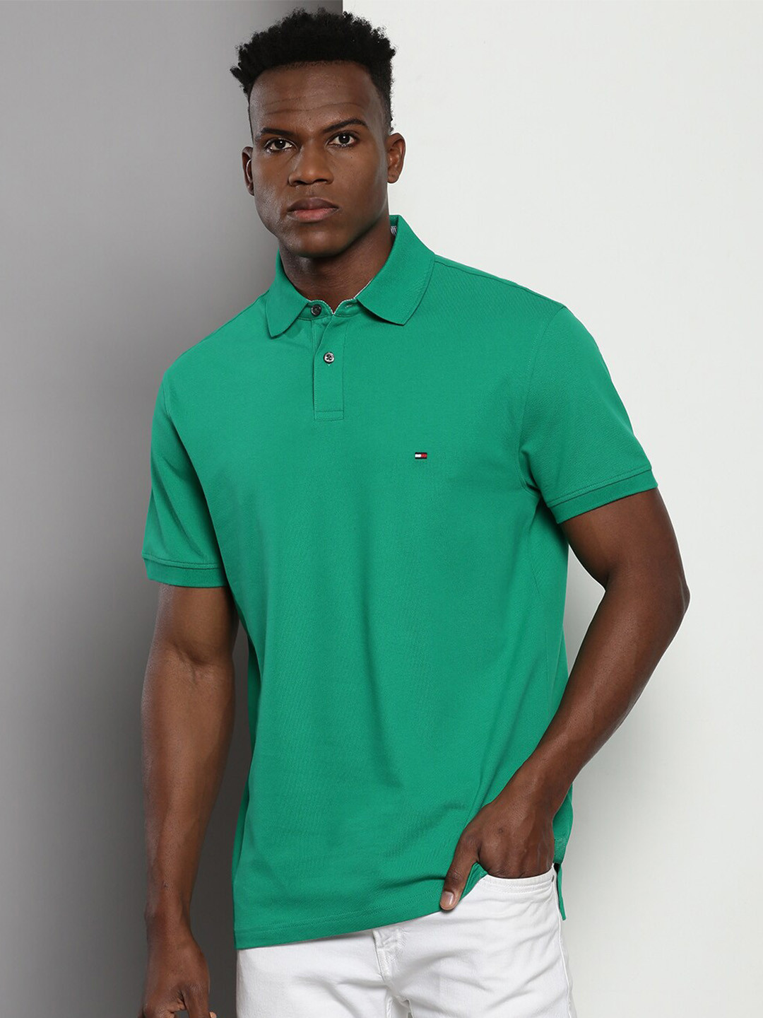 

Tommy Hilfiger Polo Collar Short Sleeves T-shirt, Green