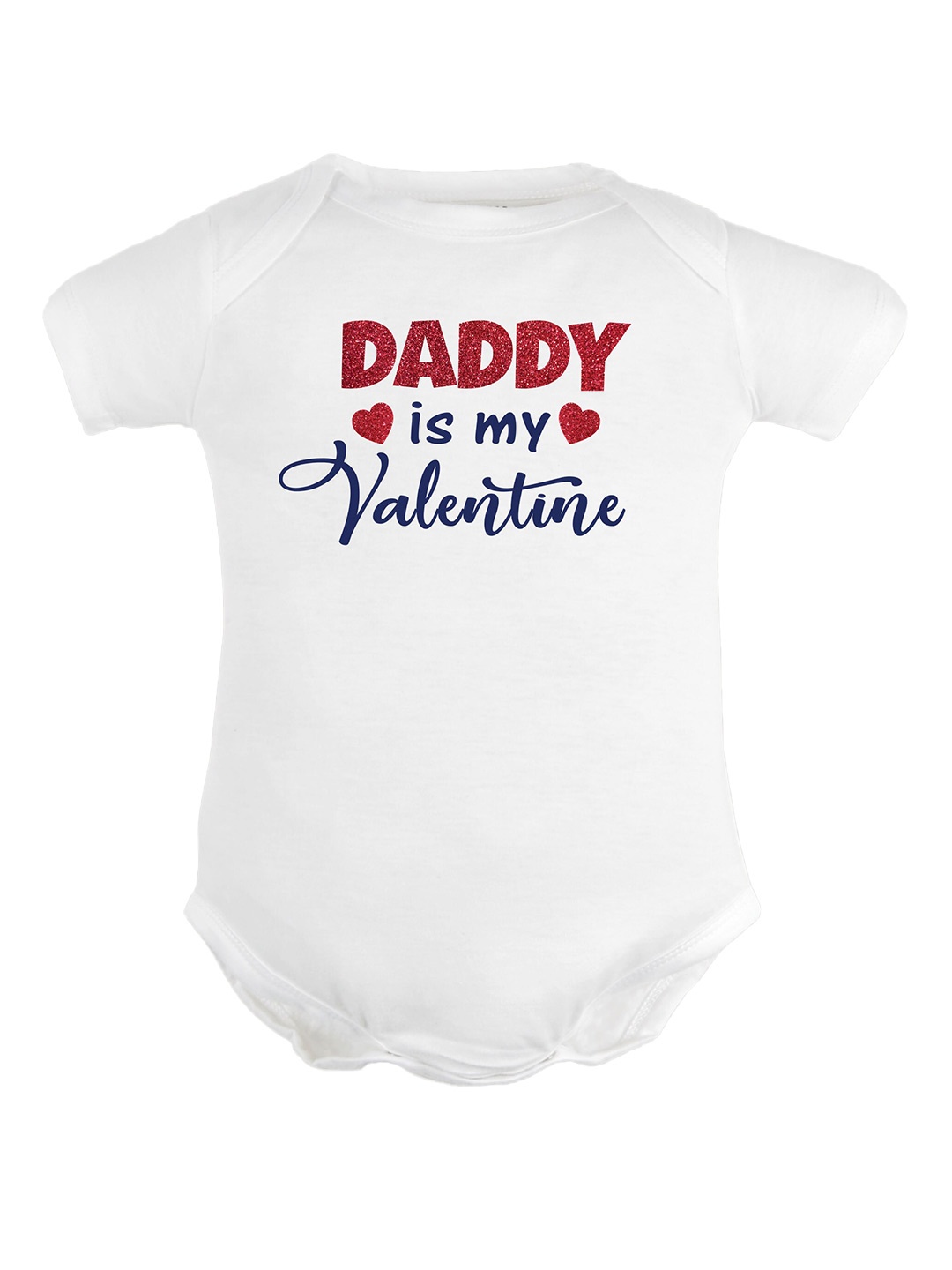

FFLIRTYGO Typography Printed Cotton Valentine's Day Special Bodysuit, White