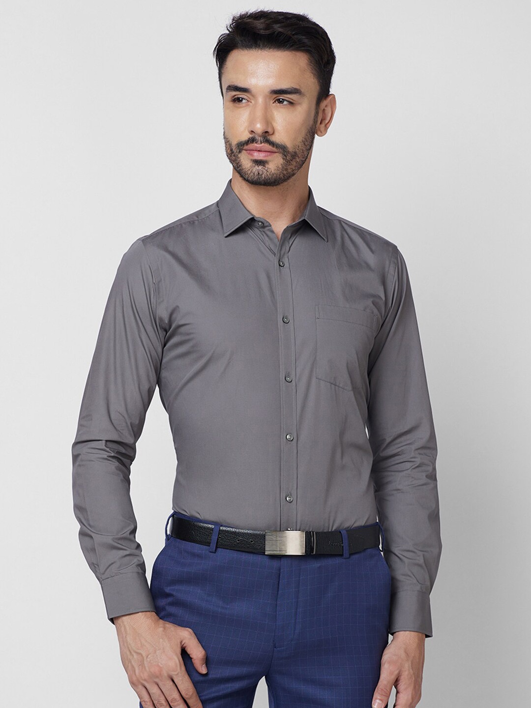 

Park Avenue Slim Fit Cotton Formal Shirt, Grey