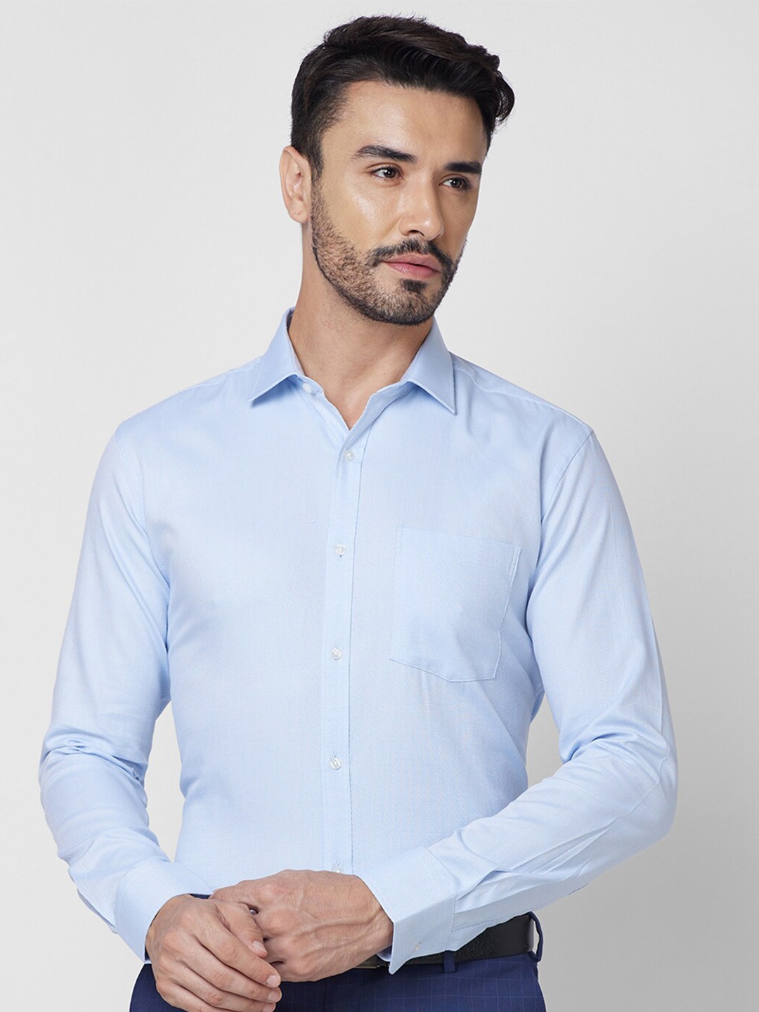 

Park Avenue Slim Fit Cotton Formal Shirt, Blue