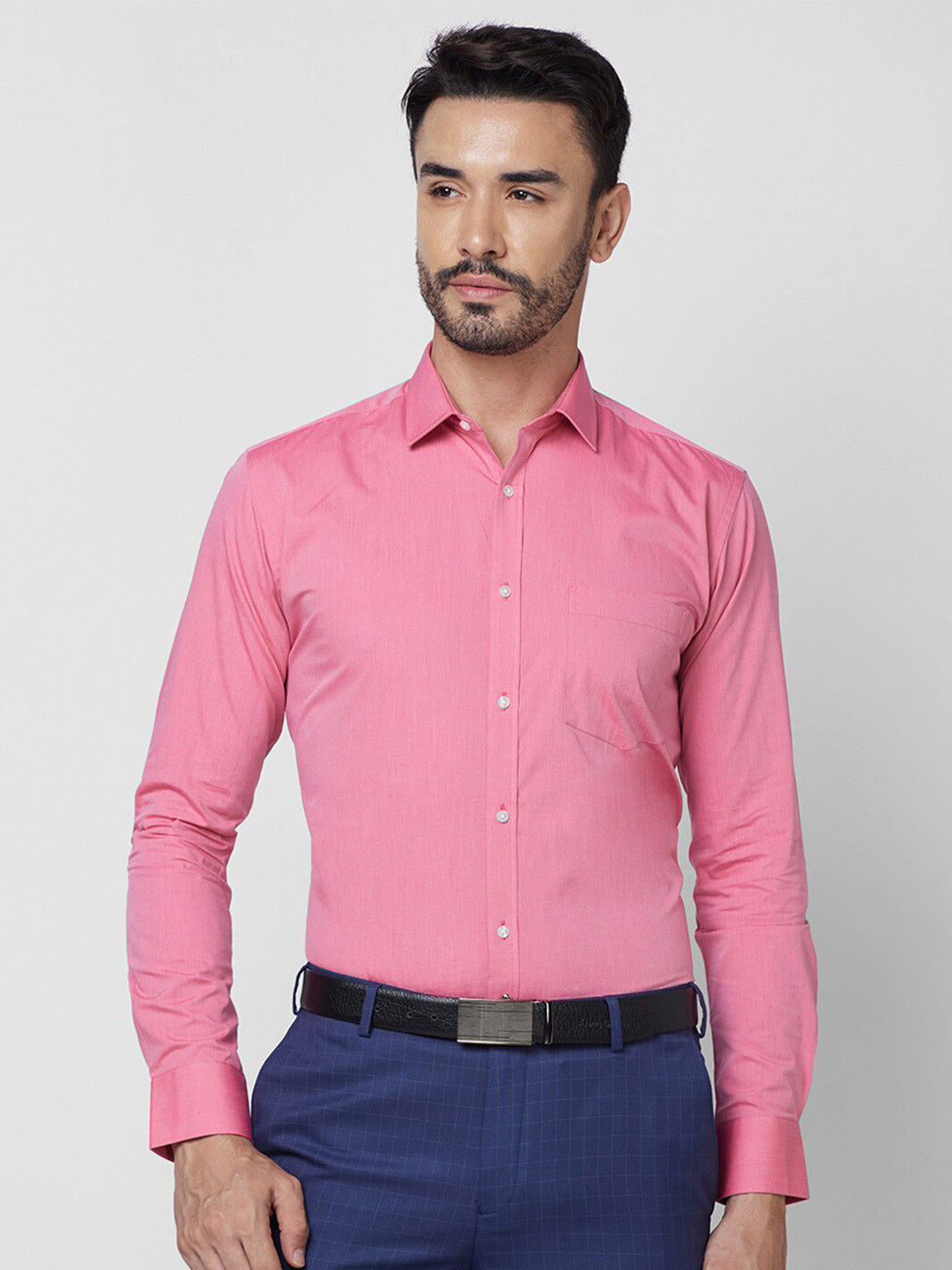 

Park Avenue Slim Fit Cotton Formal Shirt, Red