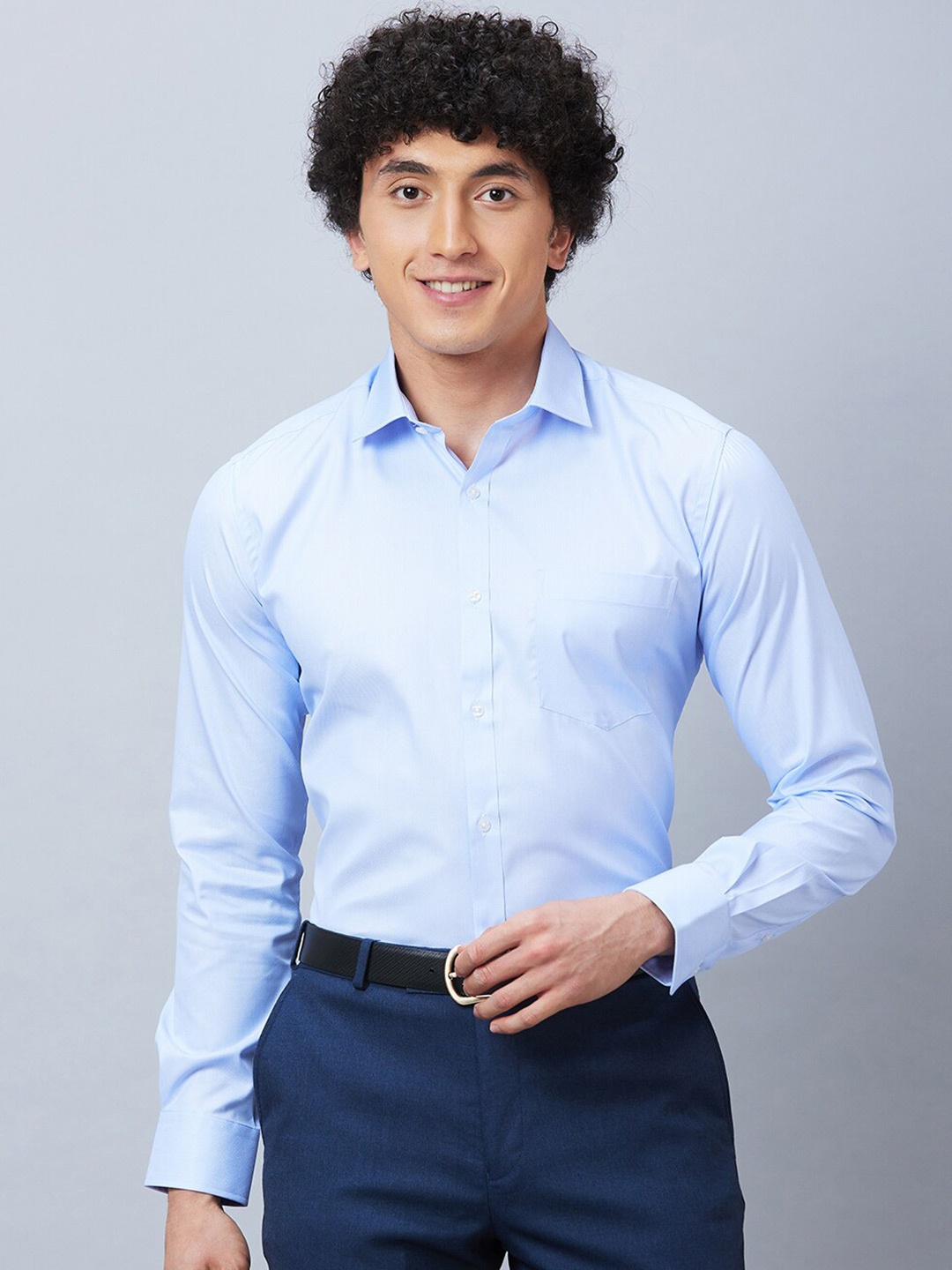 

Park Avenue Slim Fit Opaque Formal Shirt, Blue