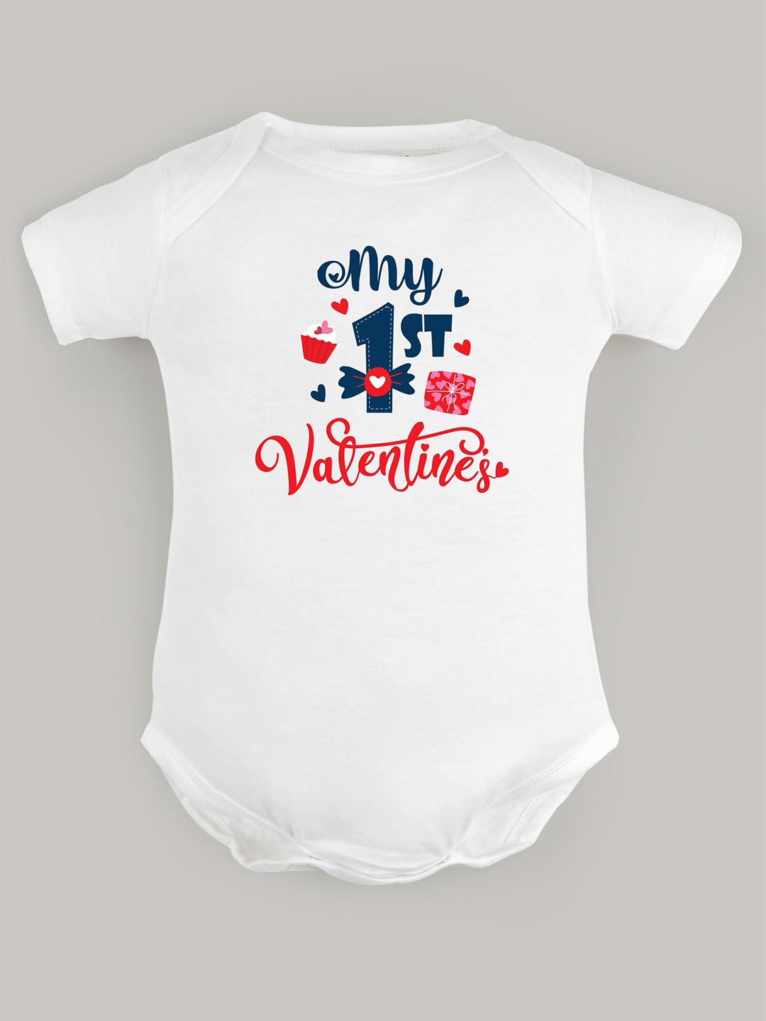 

FFLIRTYGO Infants Valentine's Day Special Printed Cotton Bodysuit, White