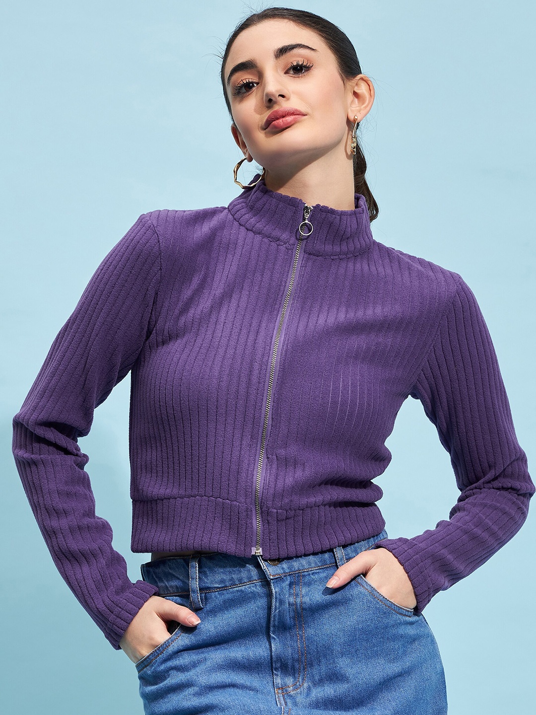 

STREET 9 Striped Tailored Jacket, Purple