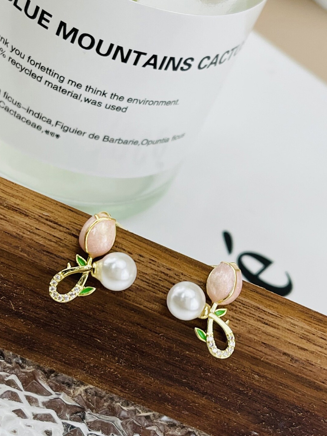 

VAGHBHATT Gold-Plated Stainless Steel Beaded Floral Drop Earrings