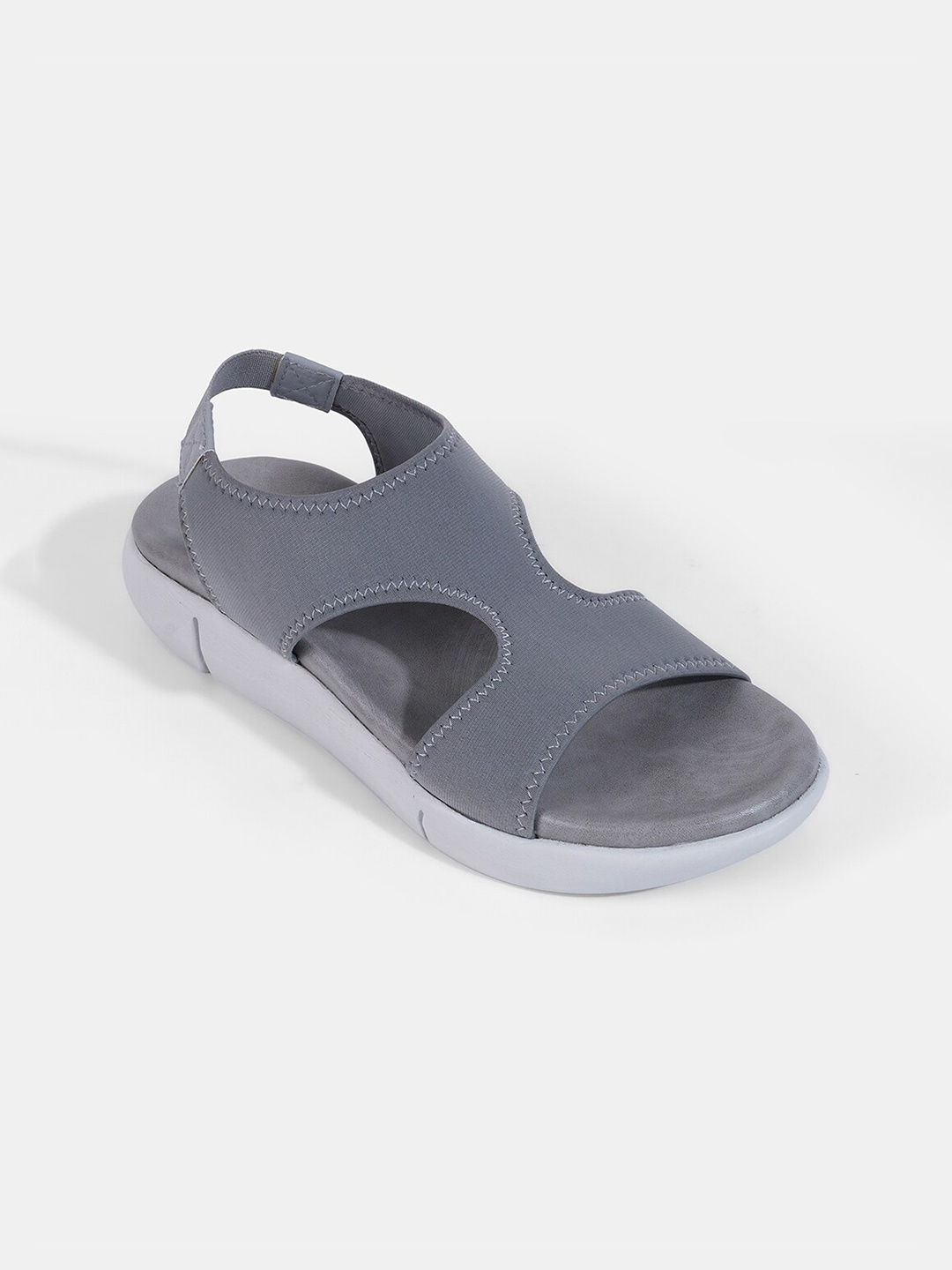 

LEMON & PEPPER Open Toe Flats, Grey