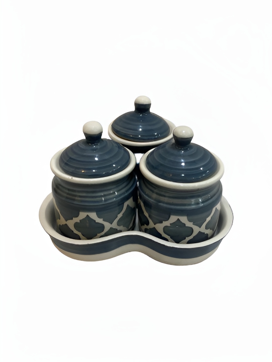 

Your Local Store Grey 3 Pieces Ceramic Pickle Set