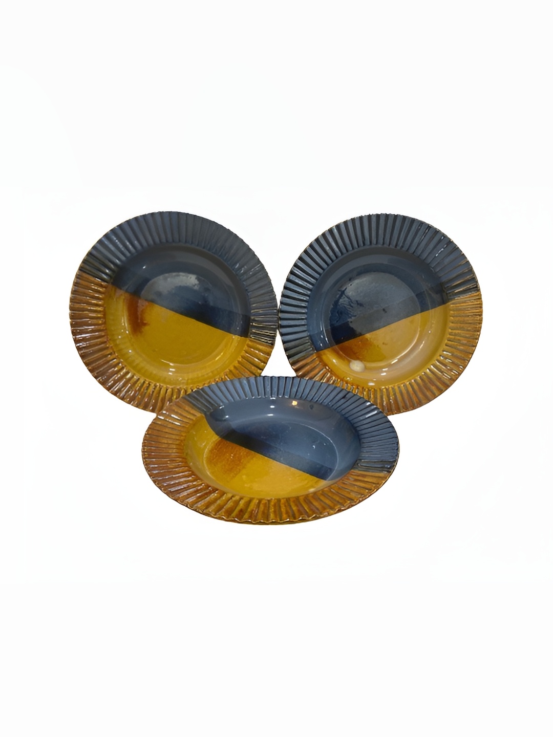 

Your Local Store Brown & Beige 3 Pieces Textured Ceramic Glossy Dinner Set