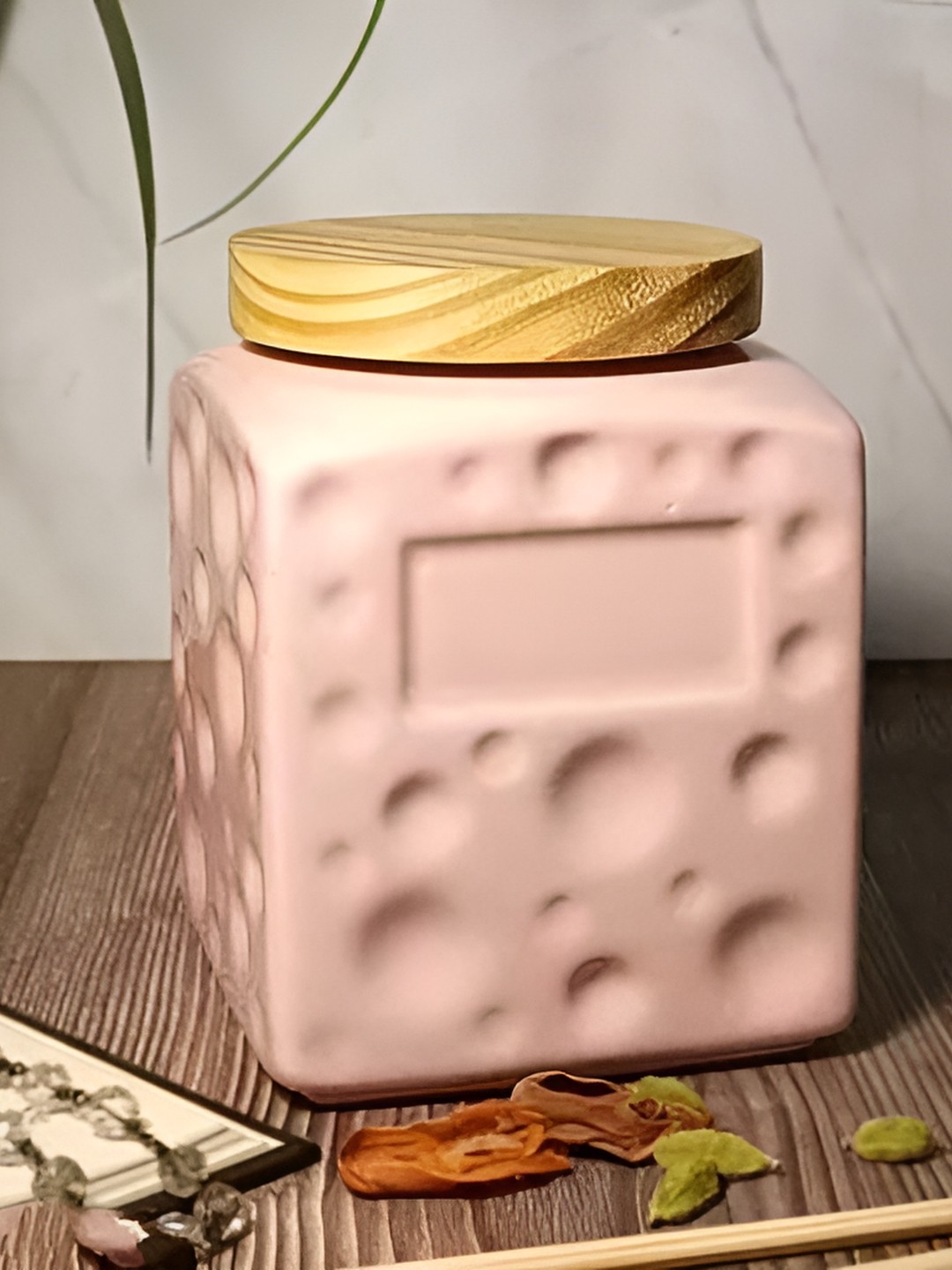 

Your Local Store Pink 2 Pieces Ceramic Airtight Container Jar