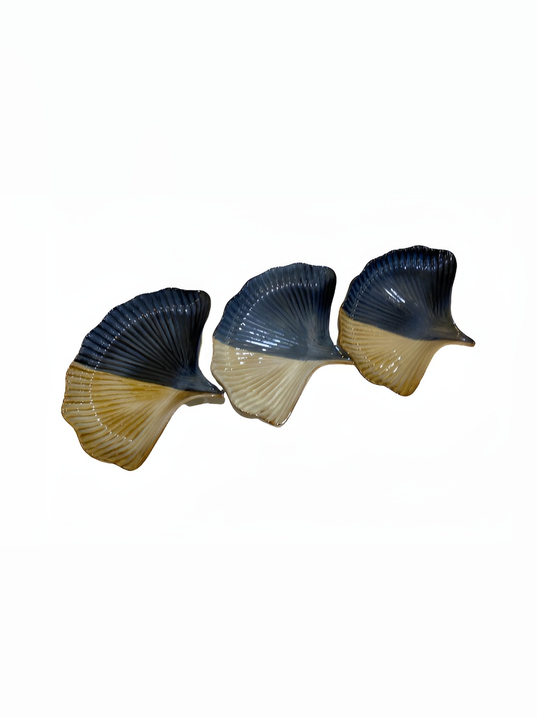 

Your Local Store Blue & Beige 3 Pieces Ceramic Glossy Dinner Set