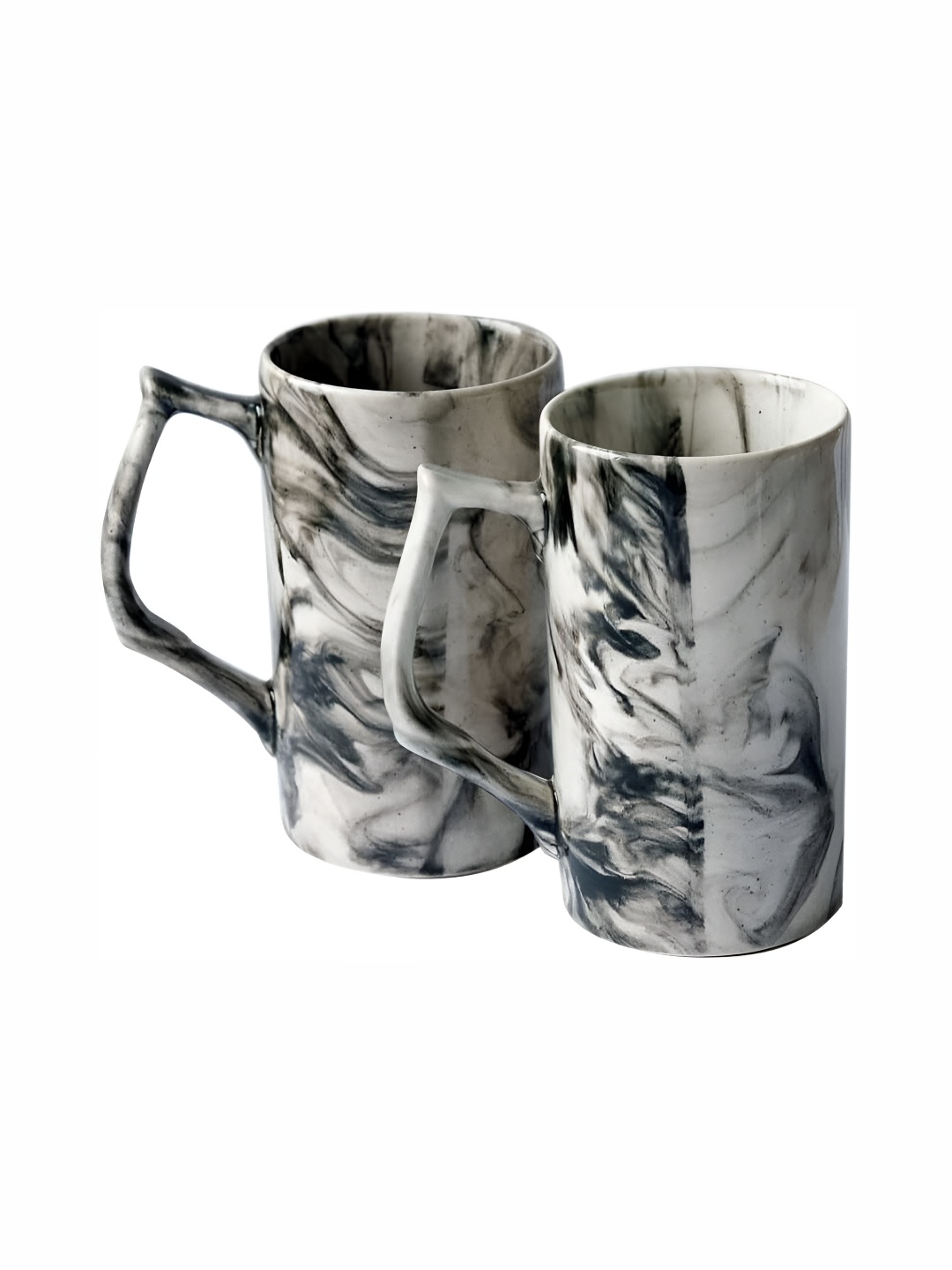 

Your Local Store Black & White 2 Pieces Printed Ceramic Glossy Mugs 500 ml