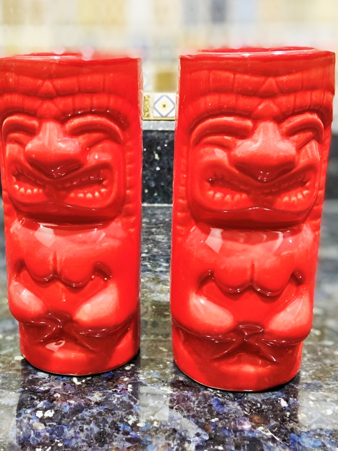 

Your Local Store Red 2 Pieces Textured Tikki Shaped Ceramic Beer Glass 500ml