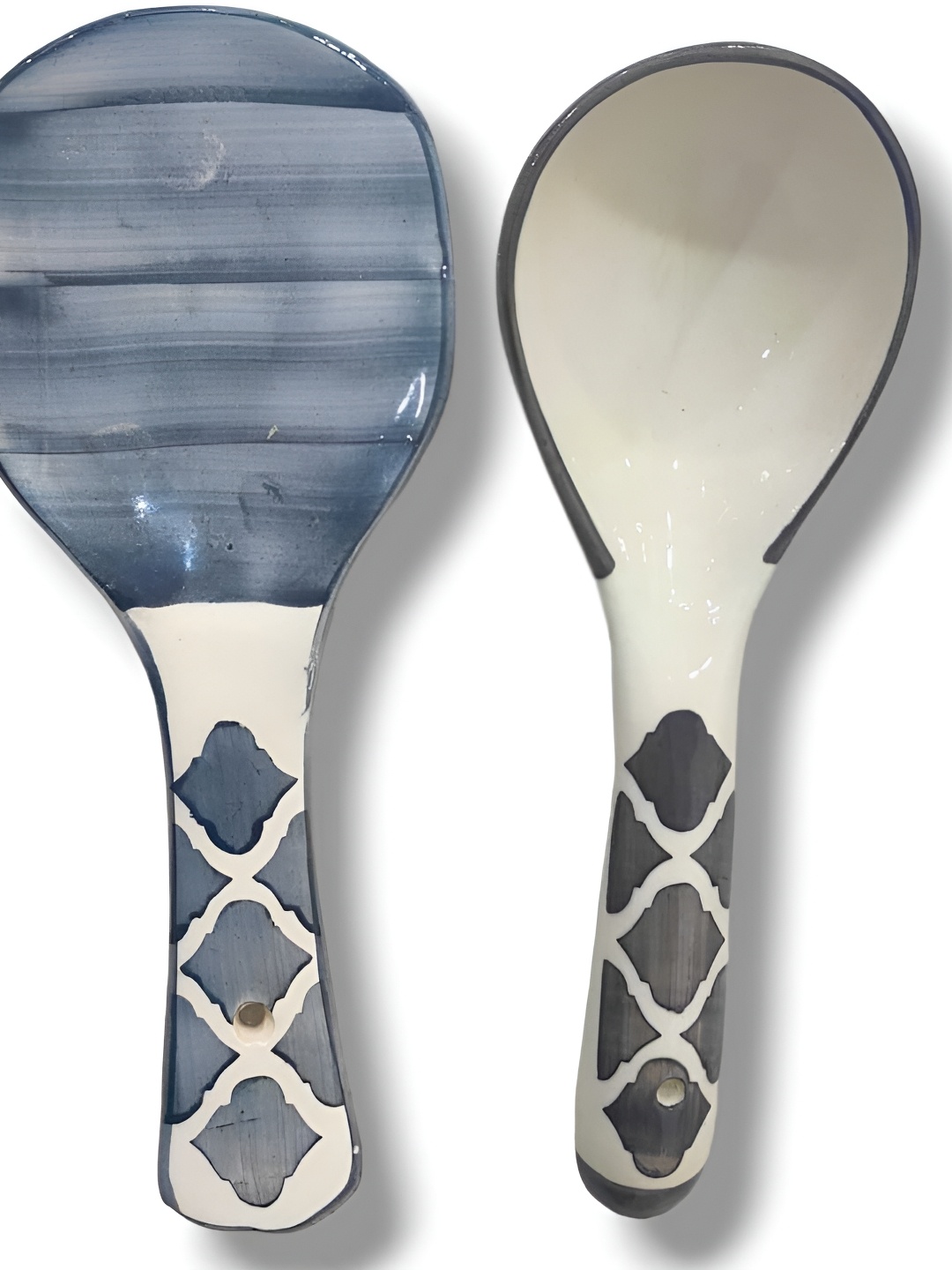 

Your Local Store White & Black 2 Pieces Ceramic Easy to Clean Serving Cutlery