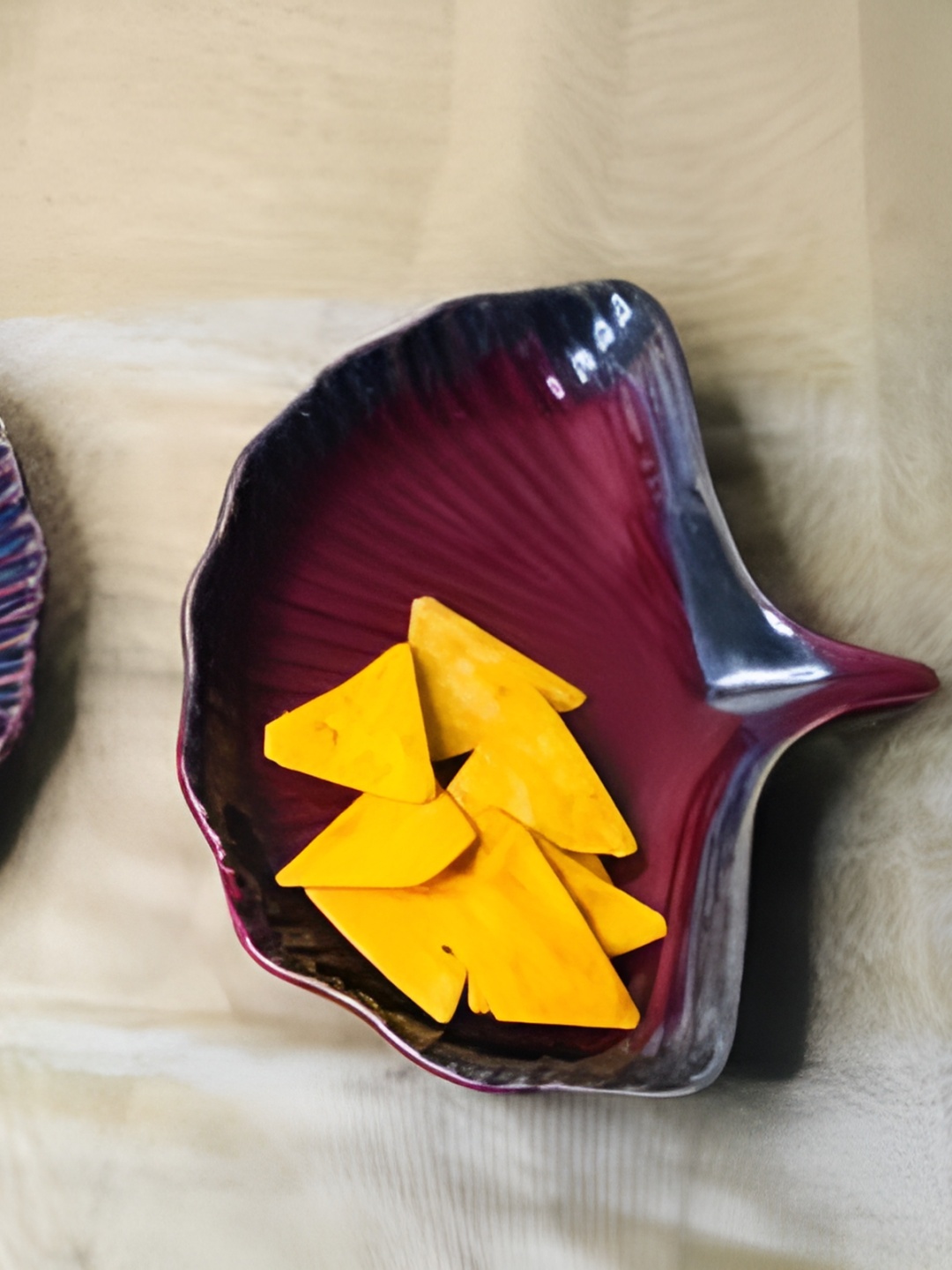 

Your Local Store Red & Brown 2 Pieces Printed Ceramic Glossy Platter