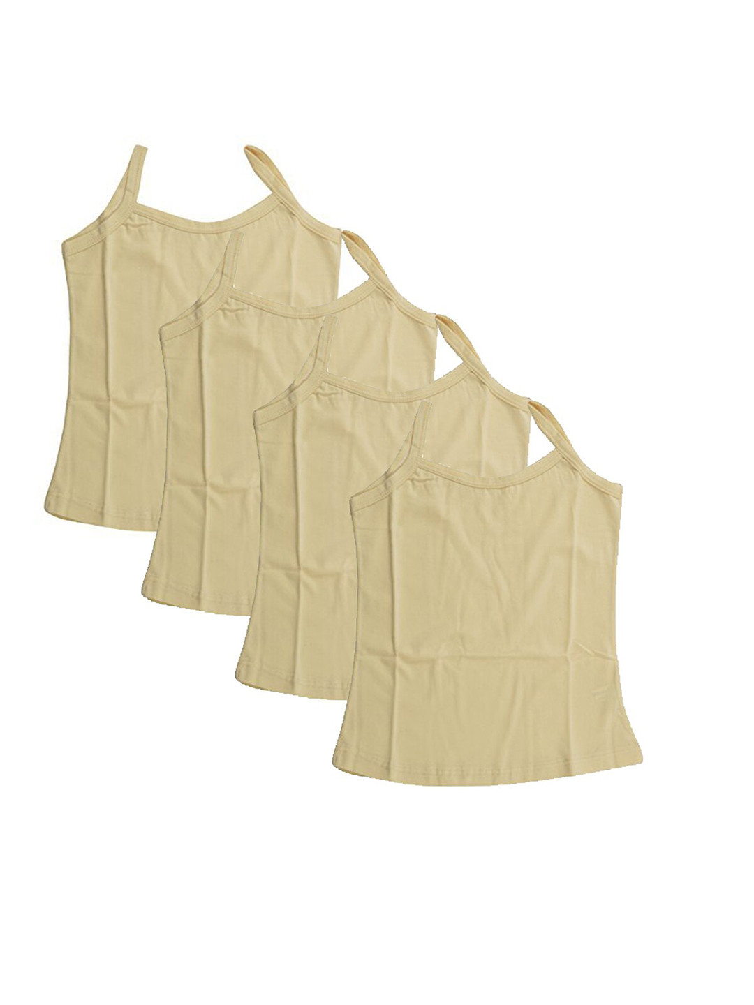 

BAESD Girls Pack Of 4 Cotton Camisoles, Beige