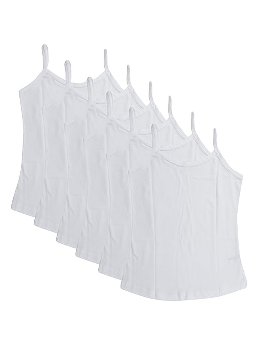 

BAESD Girls Pack Of 6 Cotton Camisoles, White