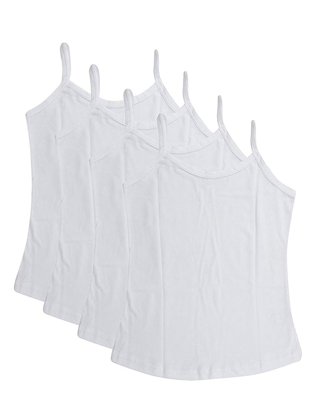 

BAESD Girls Pack Of 4 Cotton Camisoles, White