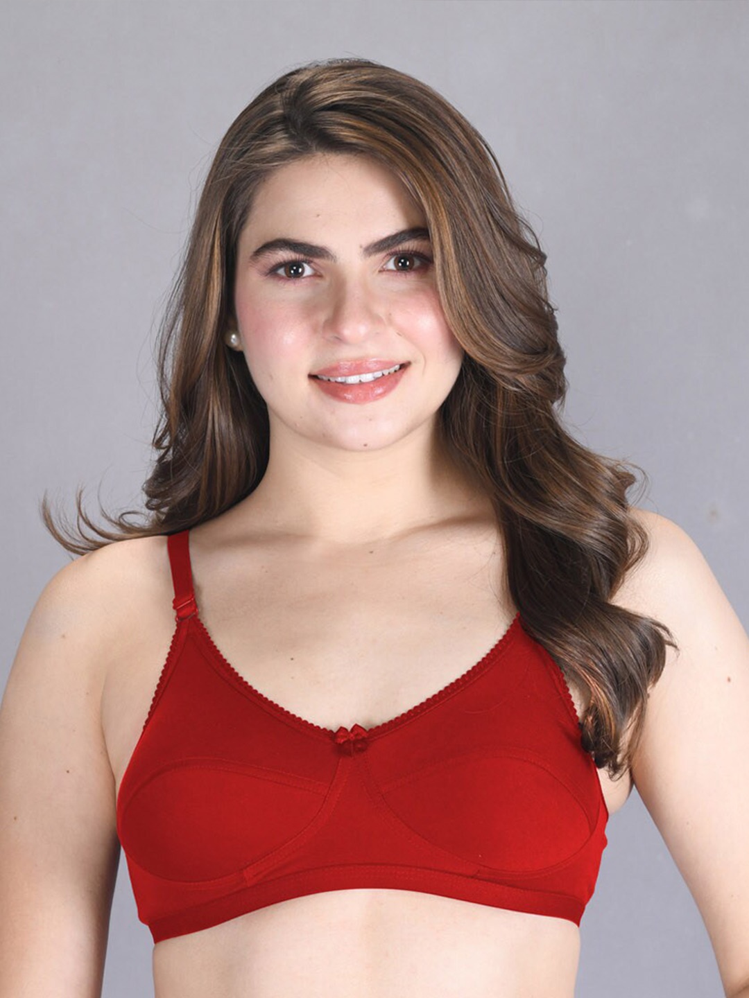 

LUX VENUS Pack of 2 Everyday Cotton Bra - Full Coverage, Red
