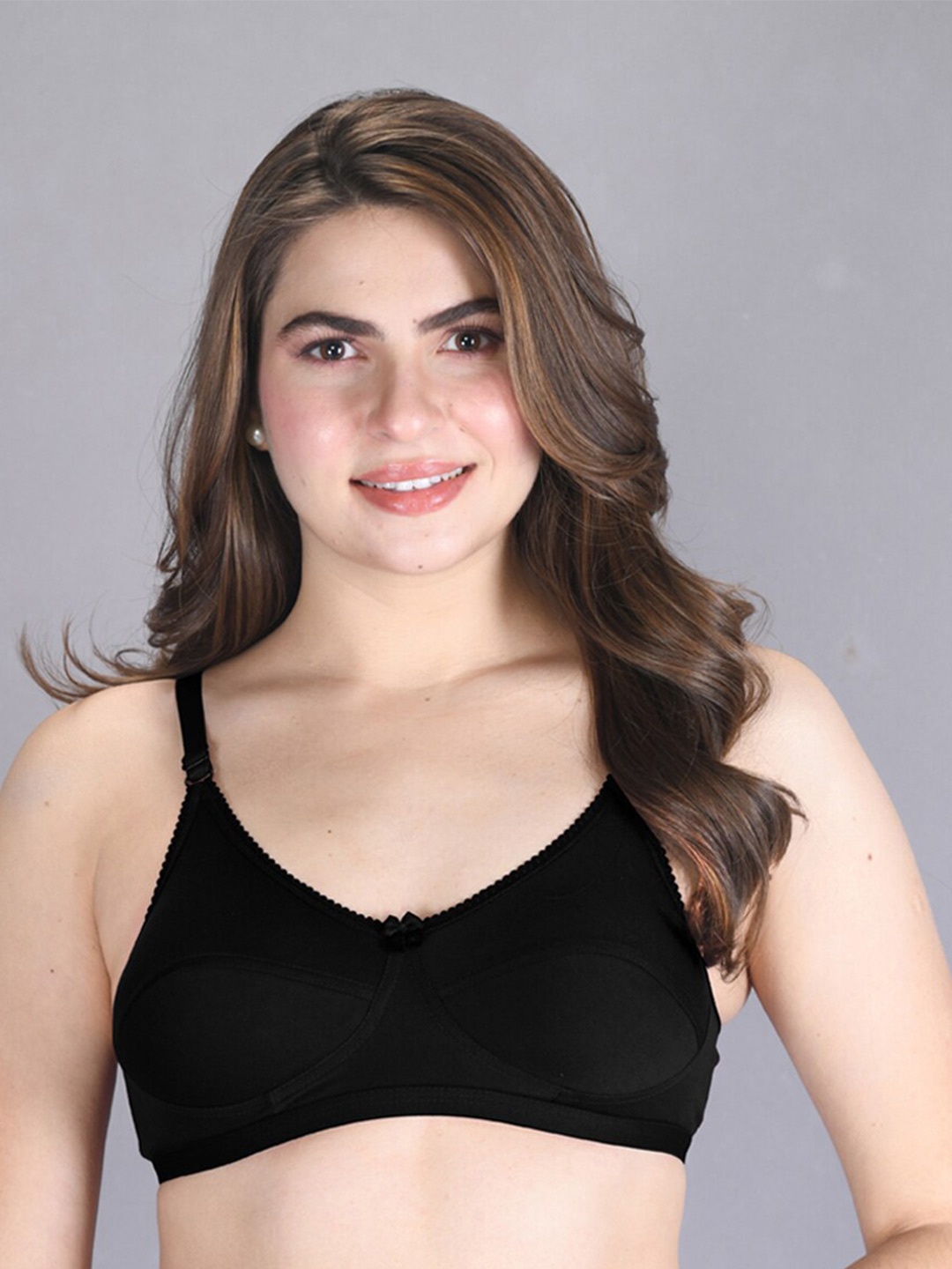 

LUX VENUS Everyday Cotton Bra - Full Coverage, Black