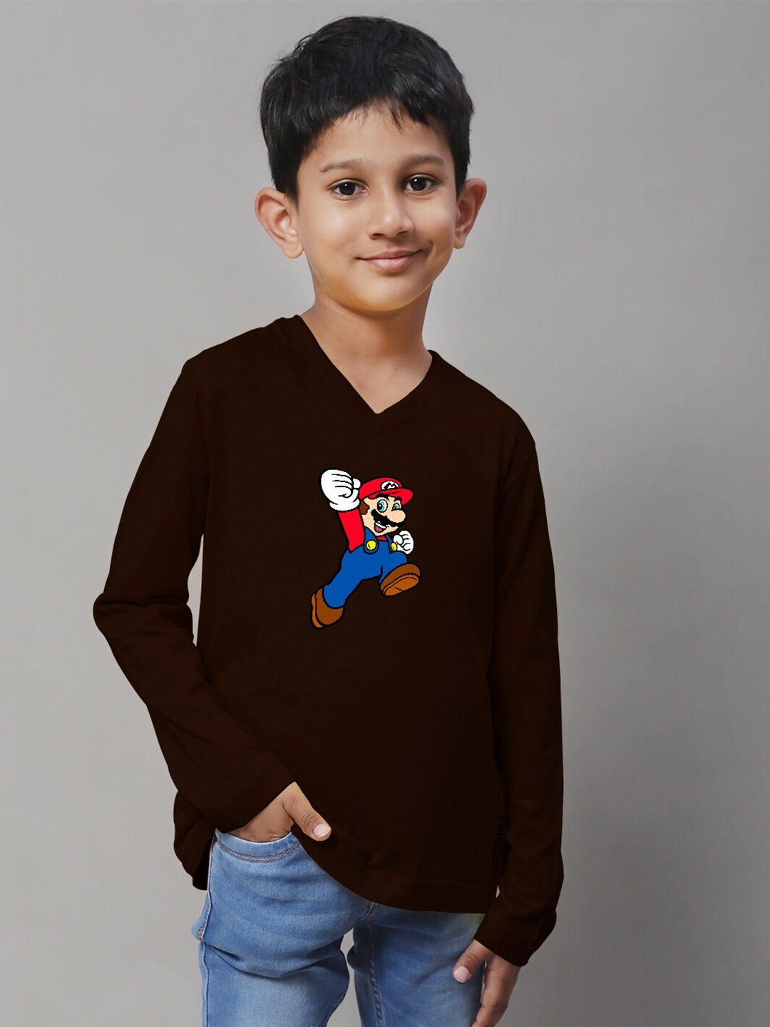 

Friskers Boys Humour & Comic Printed Cotton T-shirt, Sea green