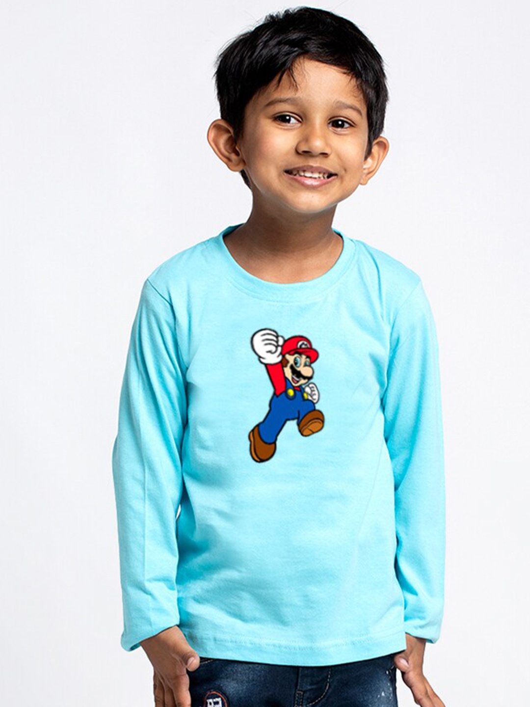 

Friskers Boys Round Neck Printed Cotton T-shirt, Navy blue
