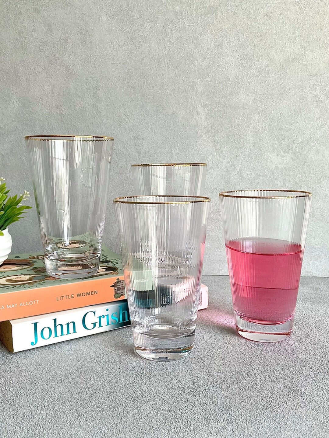 

House of Objects Transparent 4 Pieces Water or Juice Glass