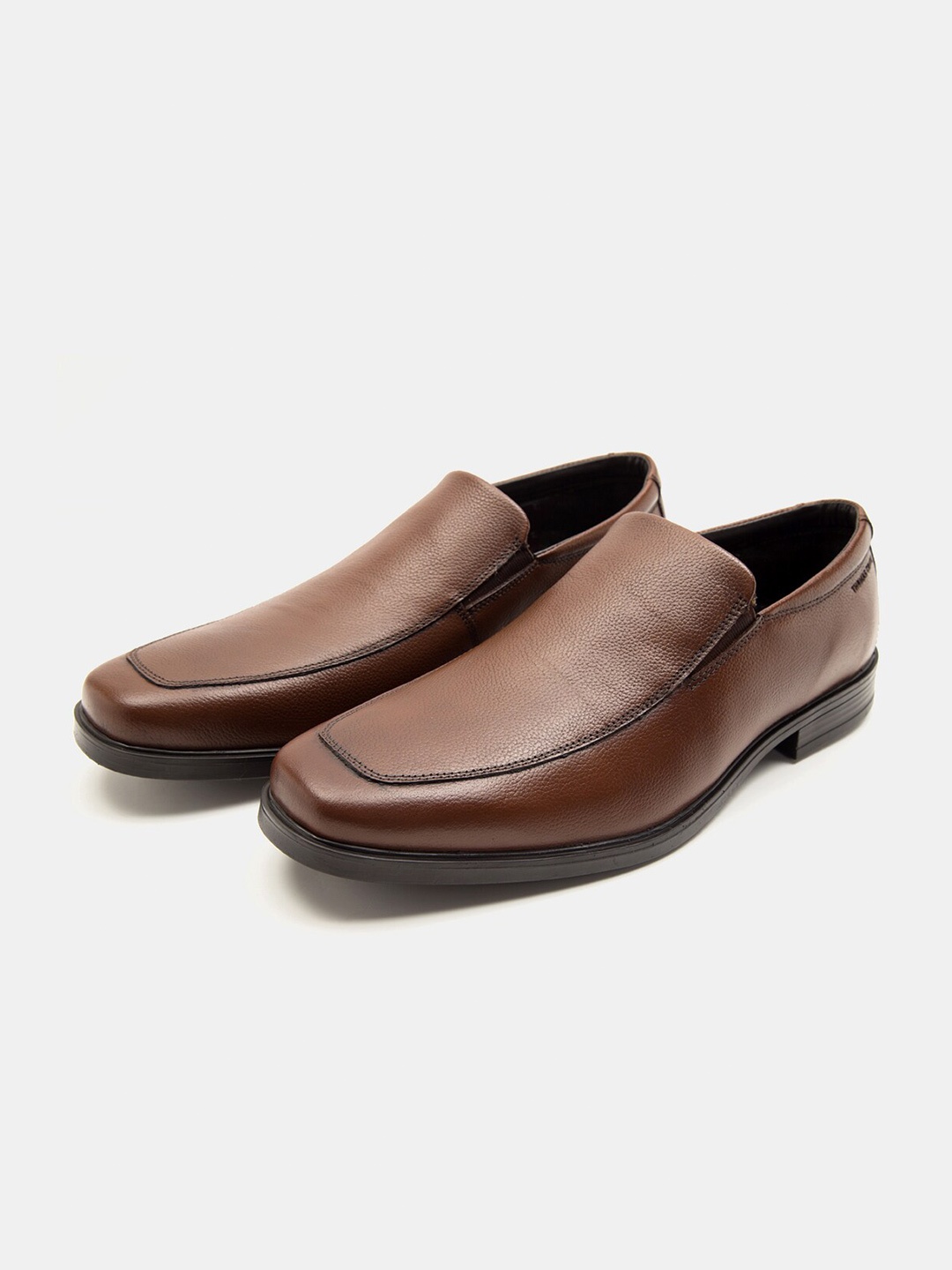 

THOMAS CRICK Men Textured Leather Formal Loafers Shoes, Burgundy