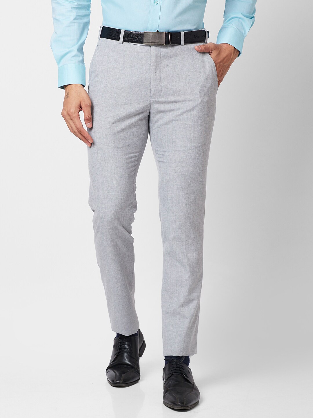 

Park Avenue Men Slim Fit Formal Trouser, Grey