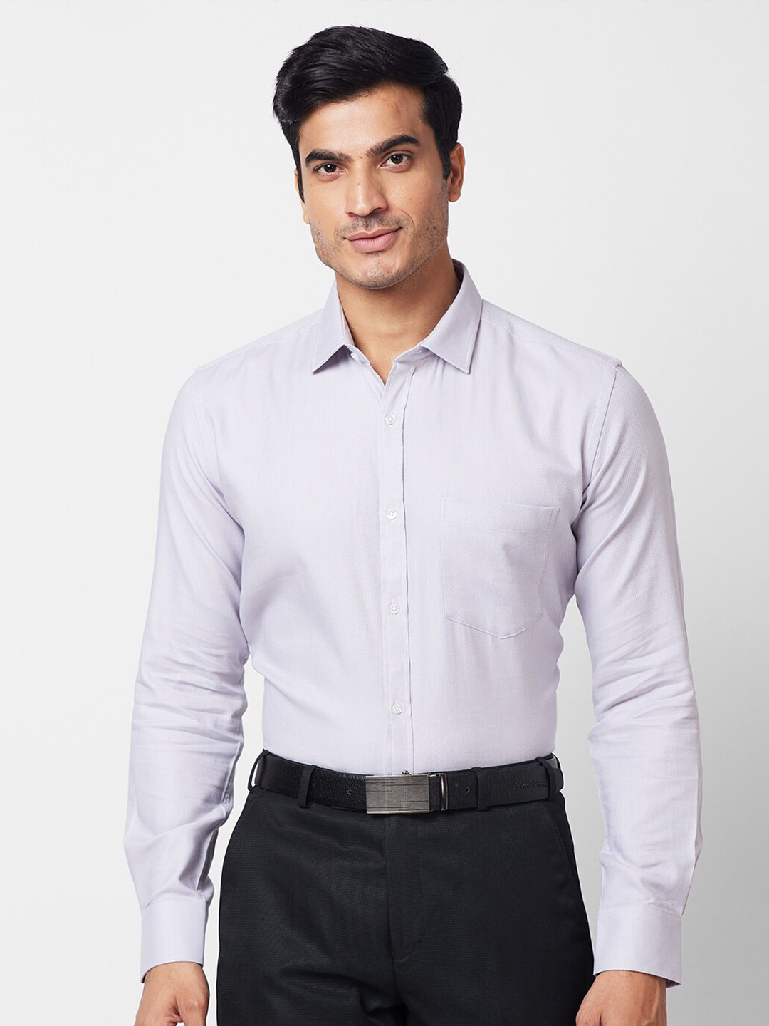 

Park Avenue Slim Fit Self Design Cotton Formal Shirt, Grey