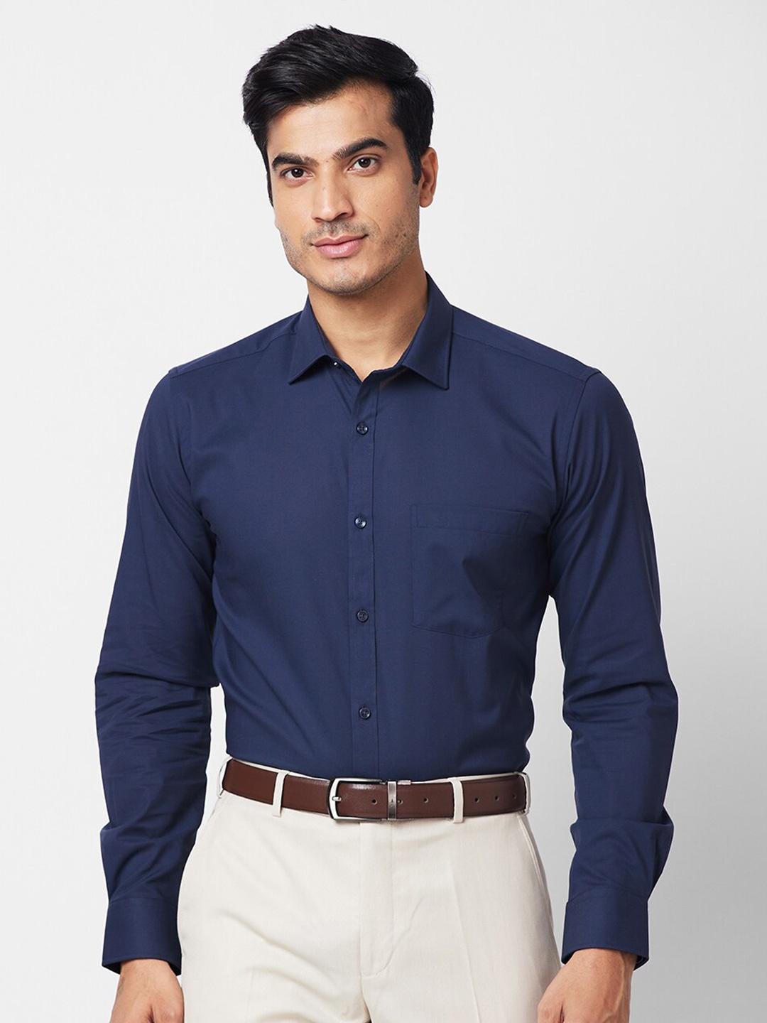 

Park Avenue Slim Fit Cotton Formal Shirt, Blue