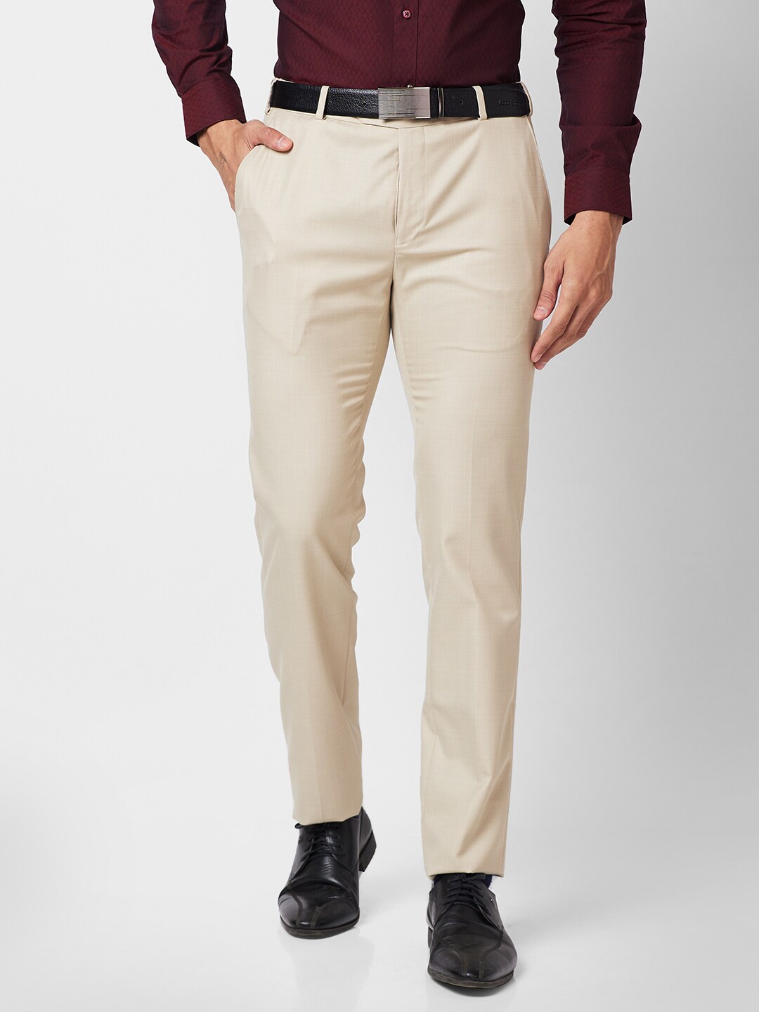

Raymond Slim-Fit Formal Trousers, Brown