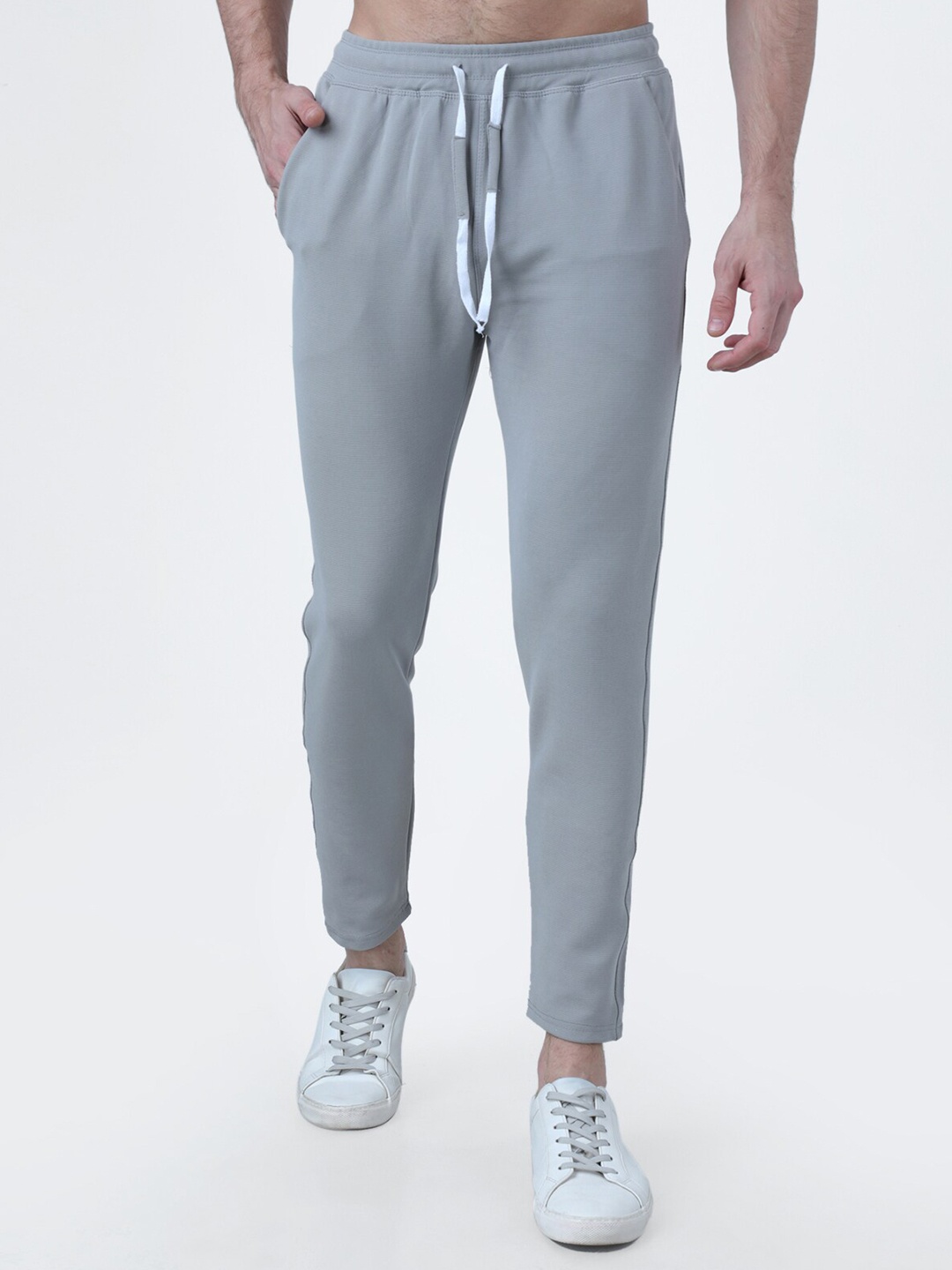 

BAESD Men Mid-Rise Dry-Fit Track Pant, Grey