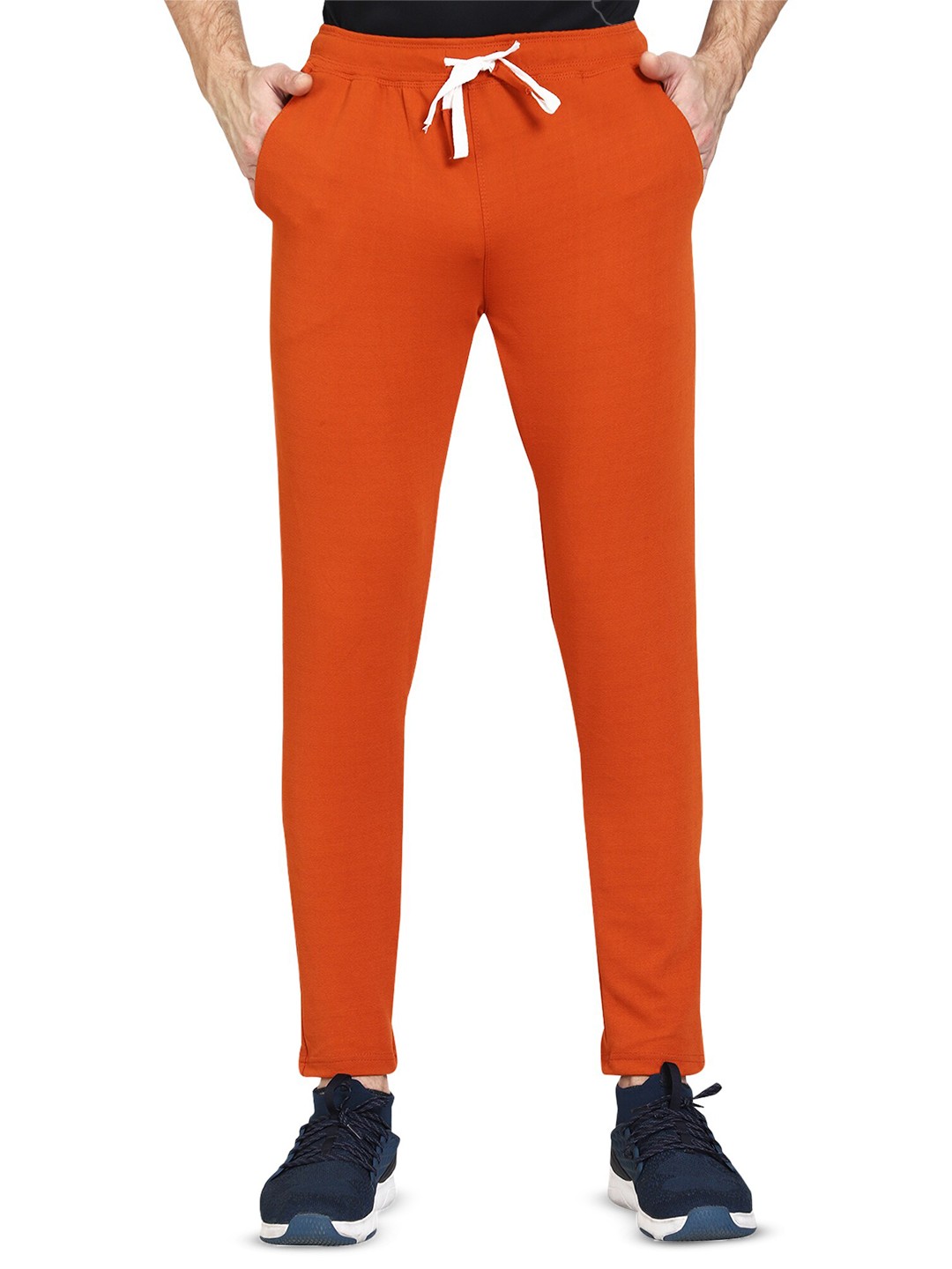 

BAESD Men Mid-Rise Dry-Fit Track Pant, Orange