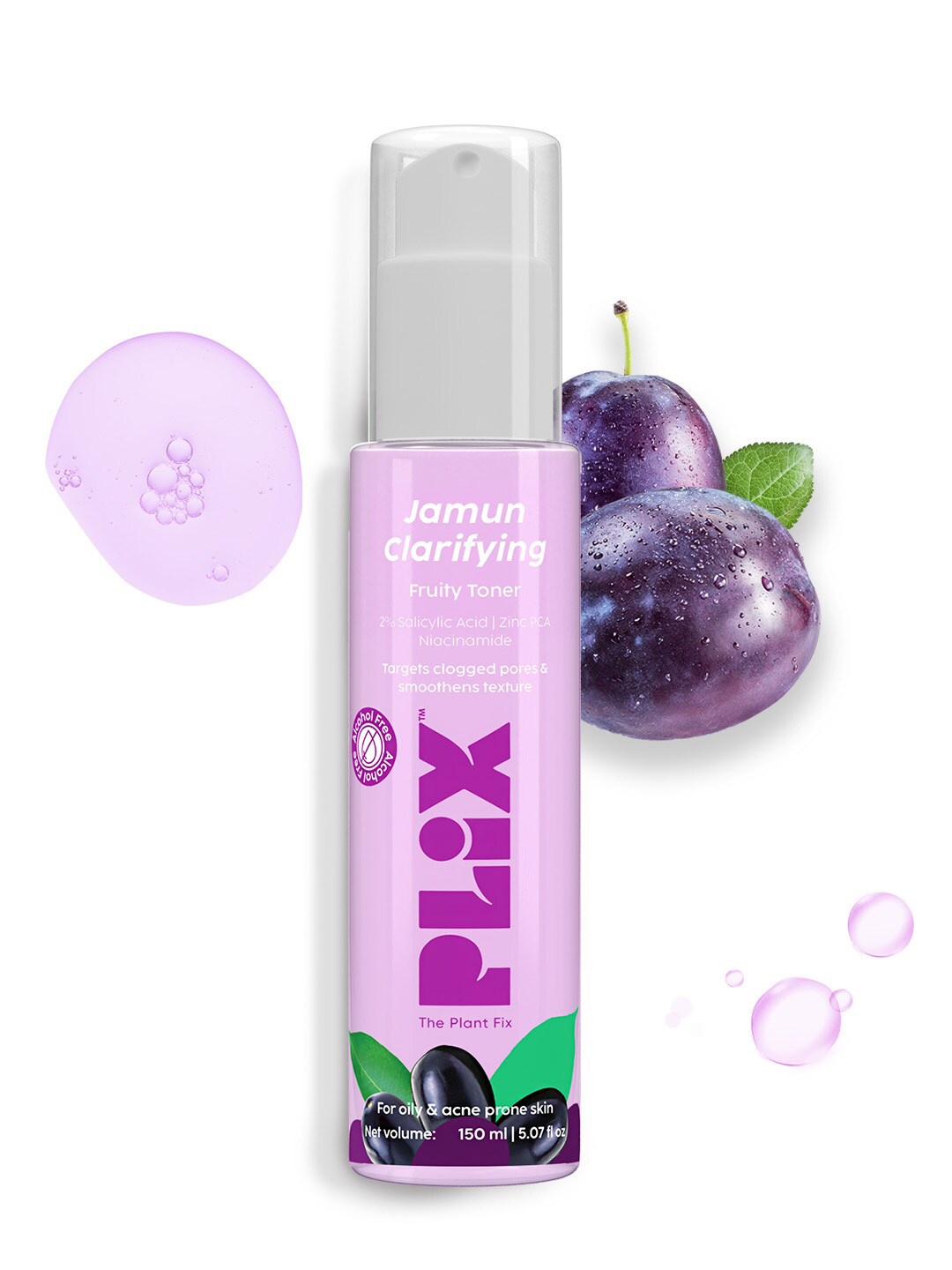 

PLIX THE PLANT FIX Jamun Clarifying Fruity Toner With Niacinamide & Jamun Extract - 150ml, Purple
